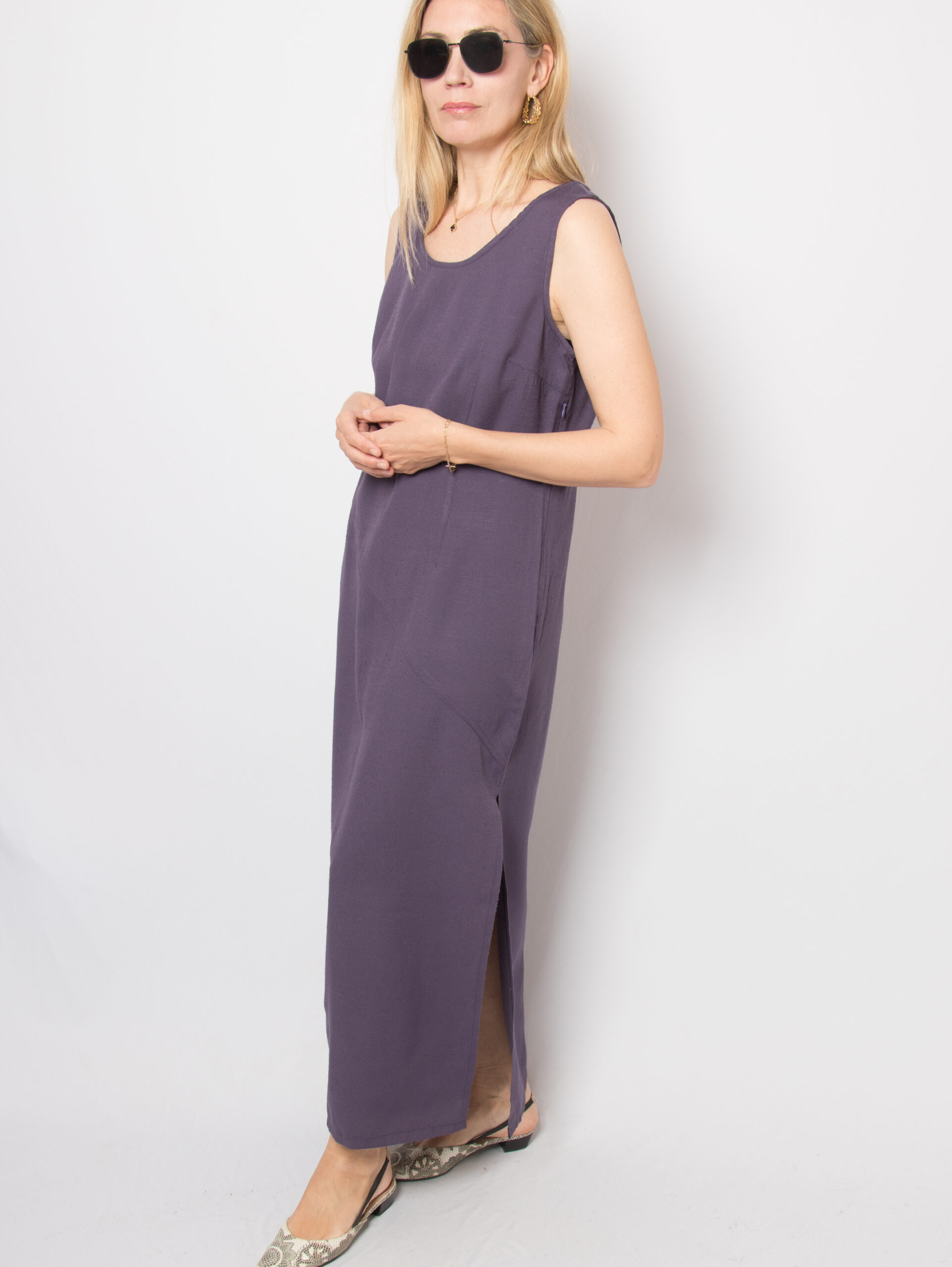 Purple Maxi Tank Dress by TRES LINE Purple Maxi Tank Dress by TRES LINE - Image 3