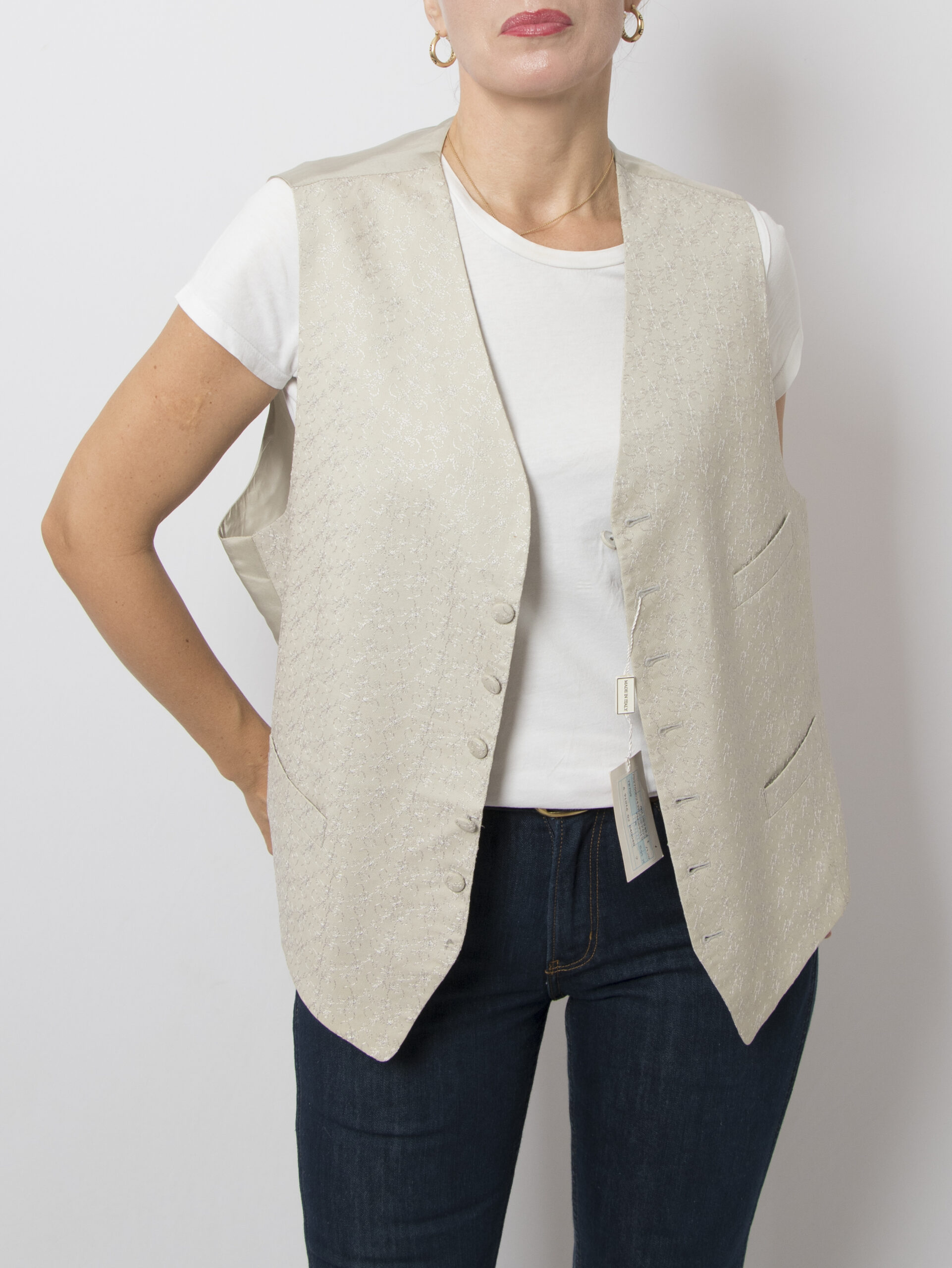 Vintage Yves Saint Laurent Waistcoat Vintage Yves Saint Laurent Jacquard Waistcoat