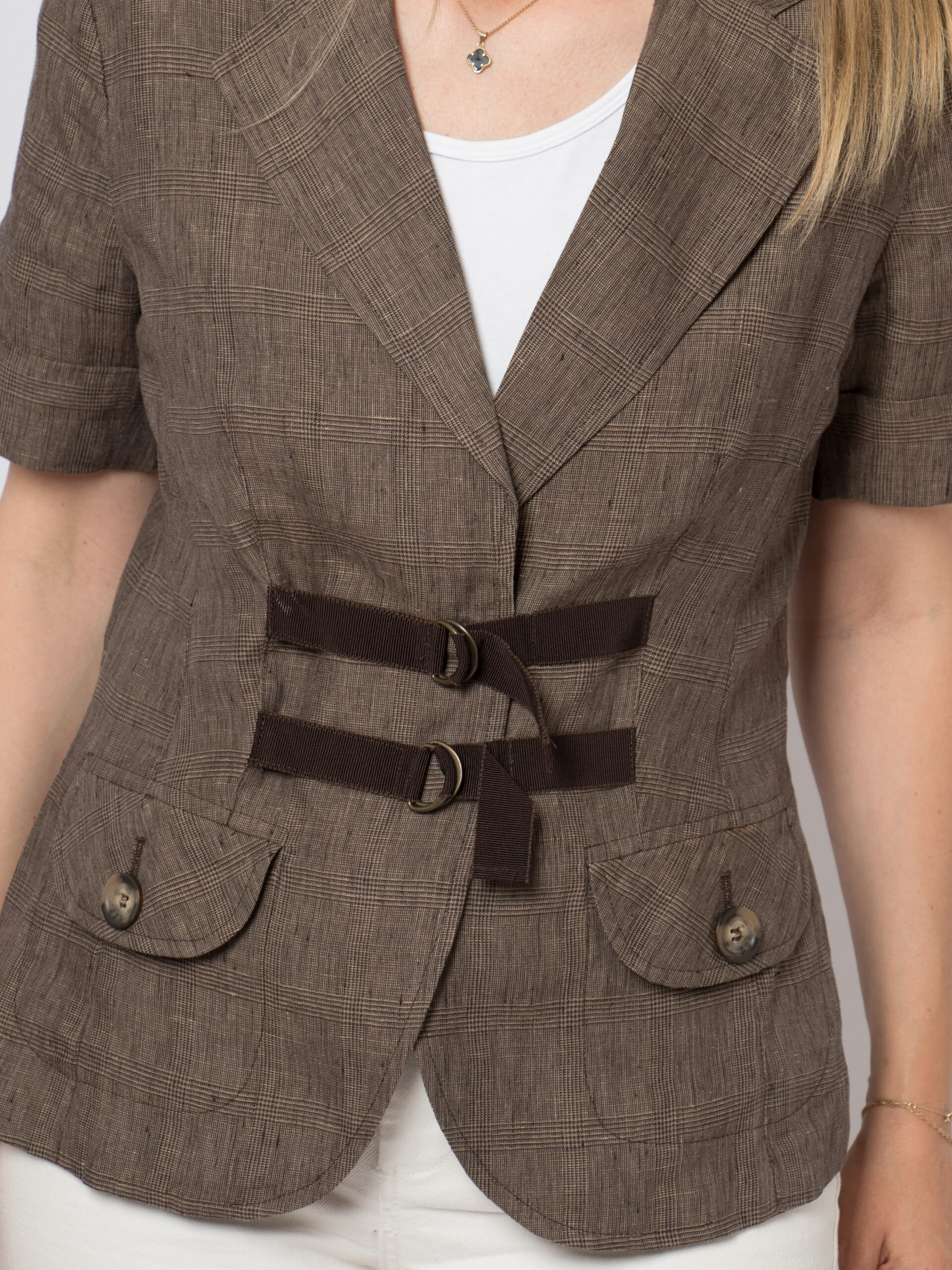 MAX Co Brown Linen Blazer MAX Co Brown Linen Blazer - Image 5
