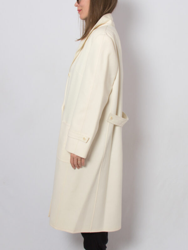 Vintage Hensel Mortensen Ivory Wool Coat - Image 5