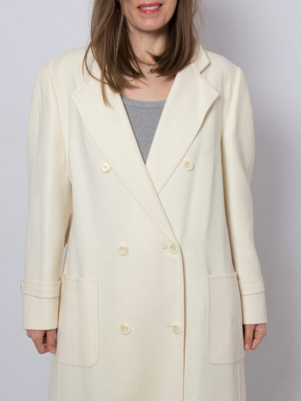 Vintage Hensel Mortensen Ivory Wool Coat - Image 7