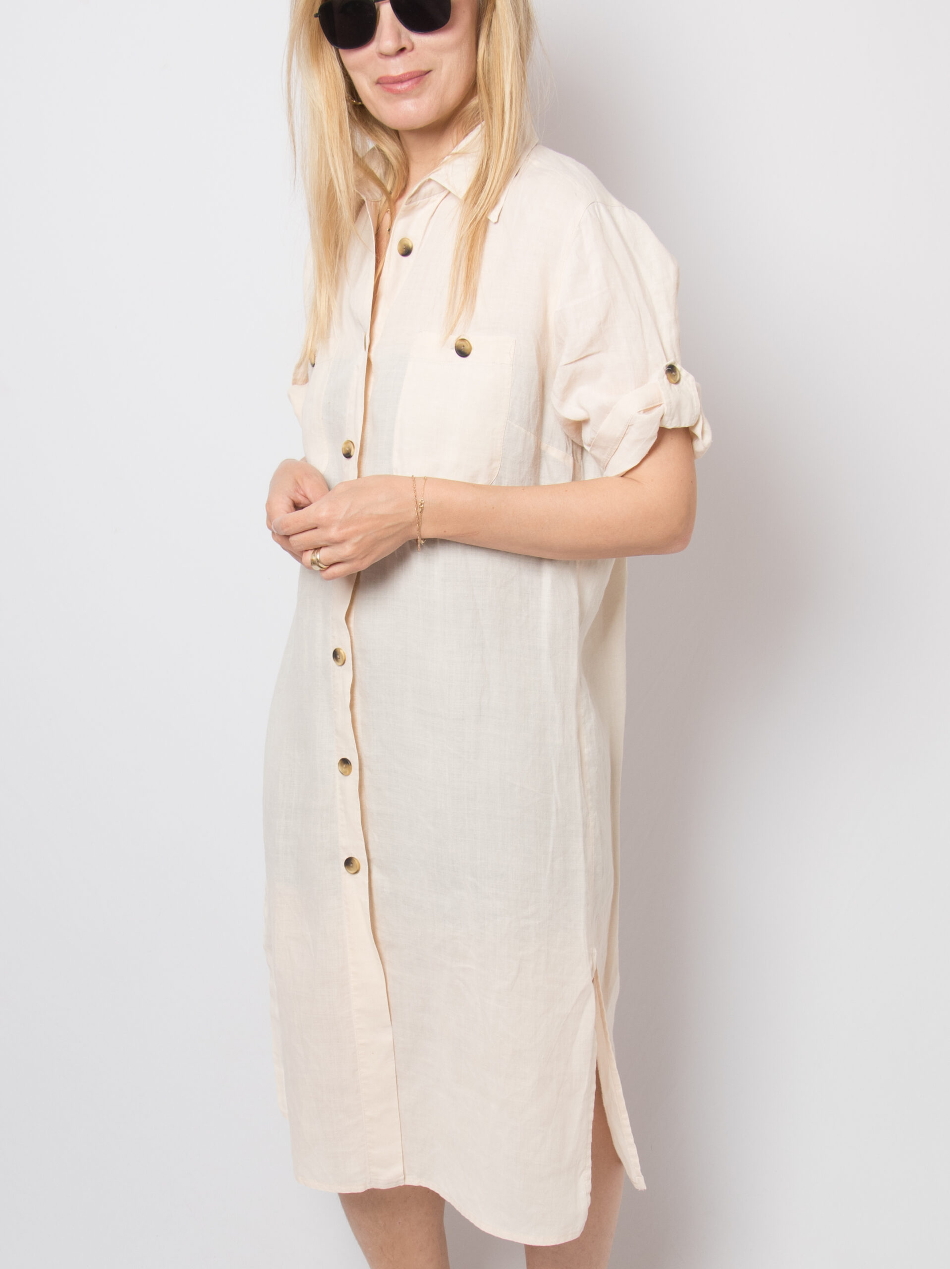 Vintage Linen Shirt Dress Vintage Linen Shirt Dress - Image 3