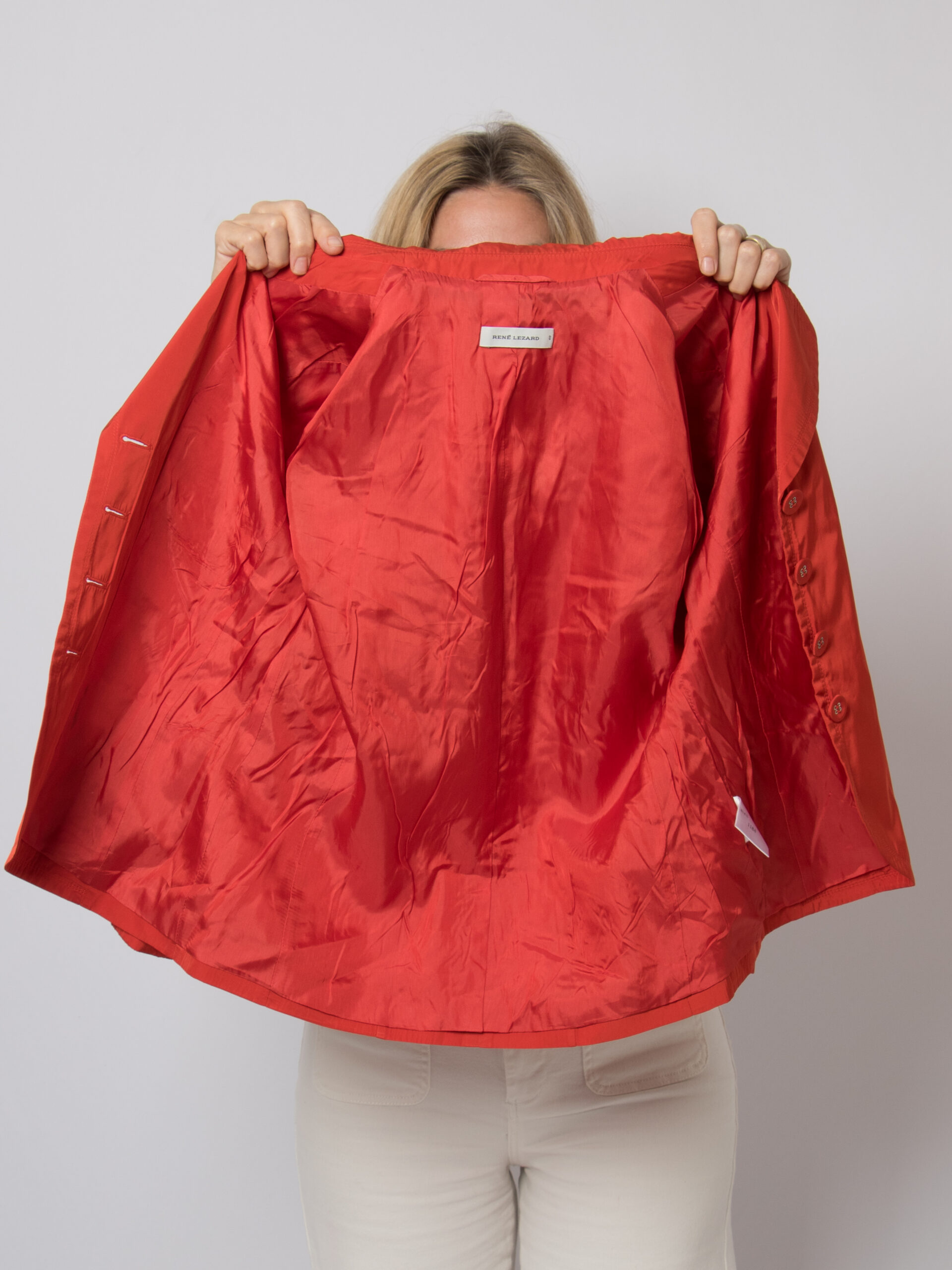 Vintage Rene Lezard Red Blazer Vintage Rene Lezard Red Blazer - Image 2