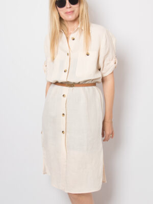 Vintage Linen Shirt Dress