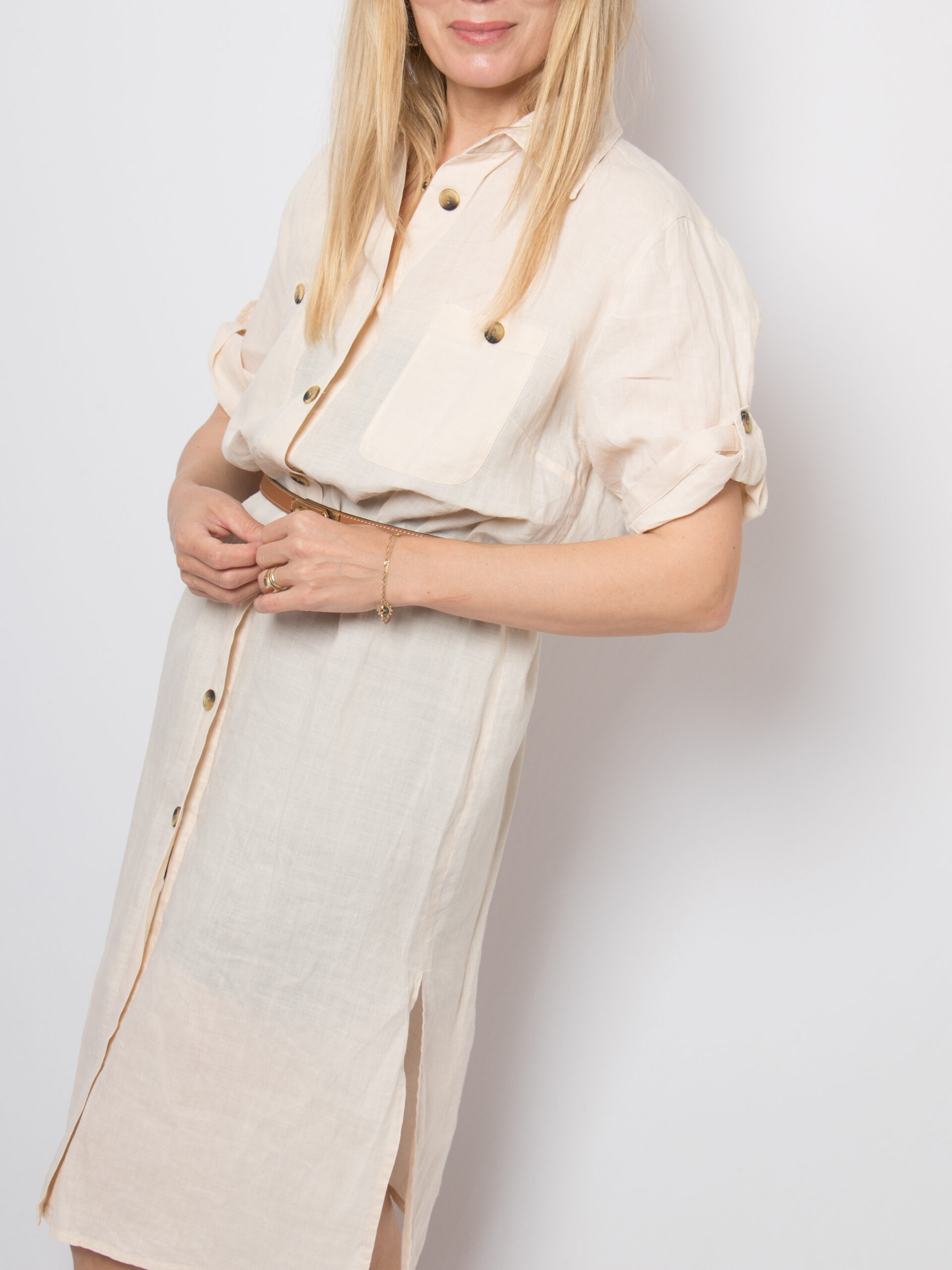 Vintage Linen Shirt Dress Vintage Linen Shirt Dress - Image 7