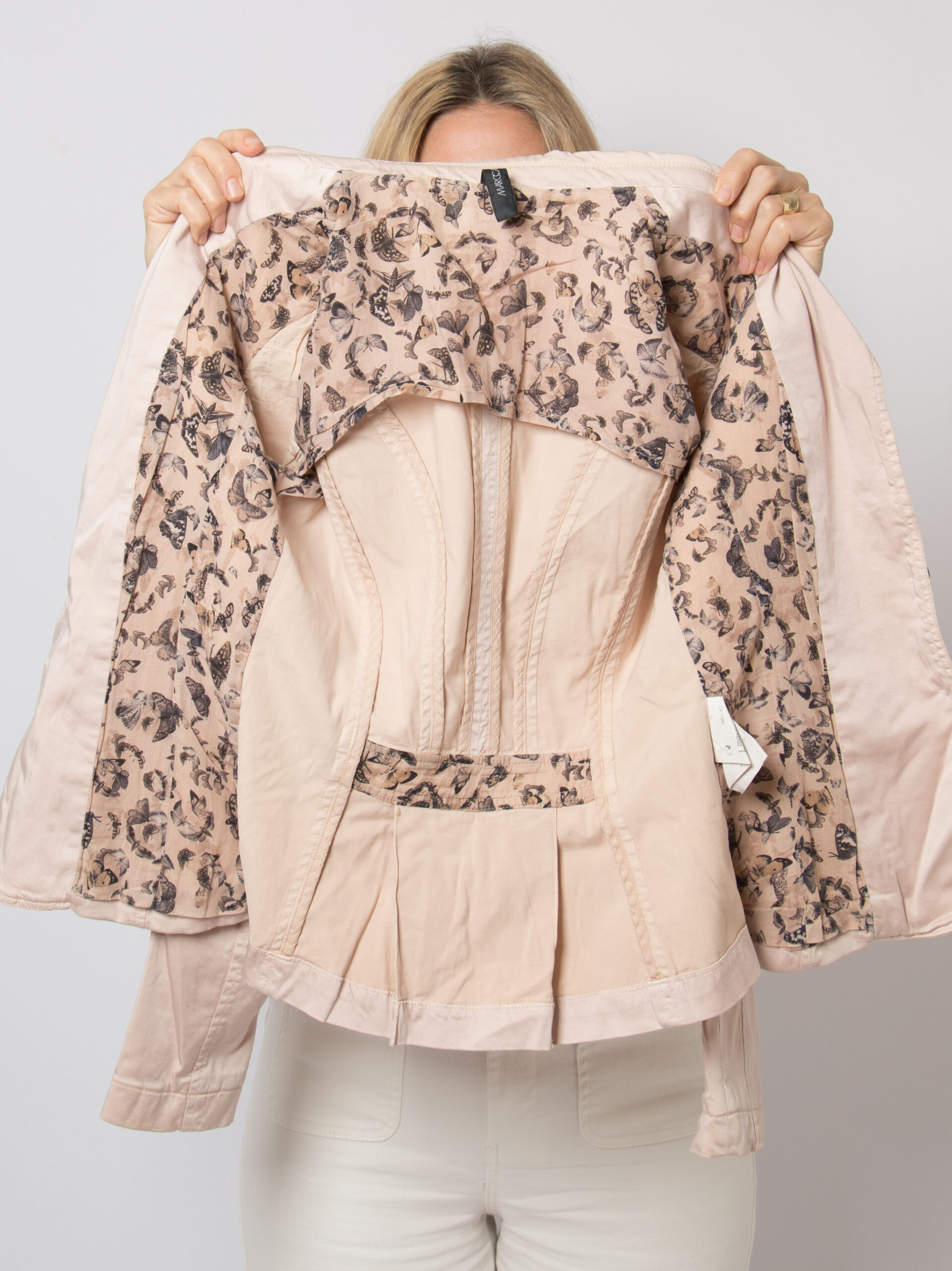 Marc Cain Military Inspired Blush Pink Blazer Marc Cain Military Inspired Blush Pink Blazer - Image 6