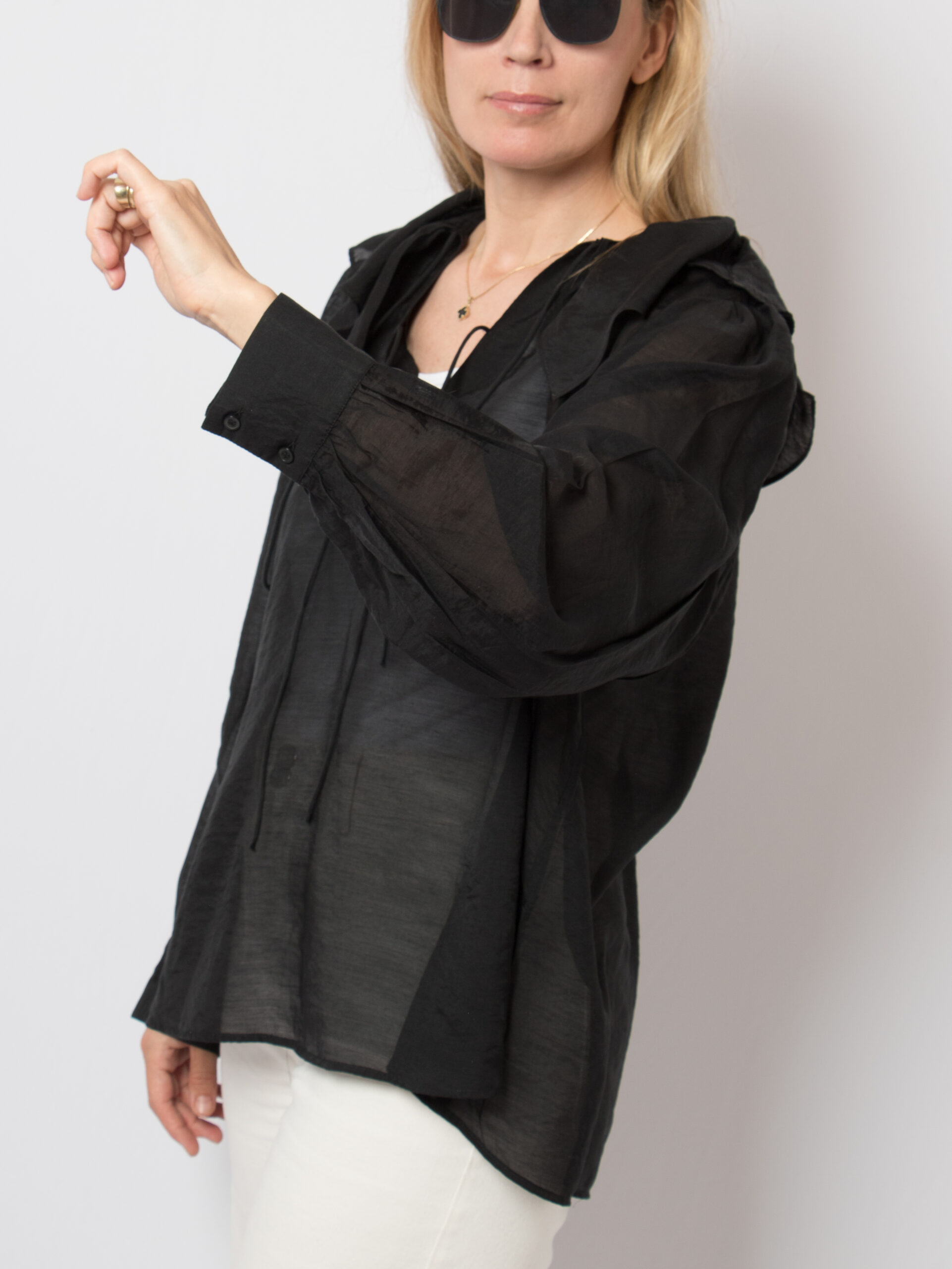 90s Ruffle Collar Shirt 90s Ruffle Collar Shirt - Image 3