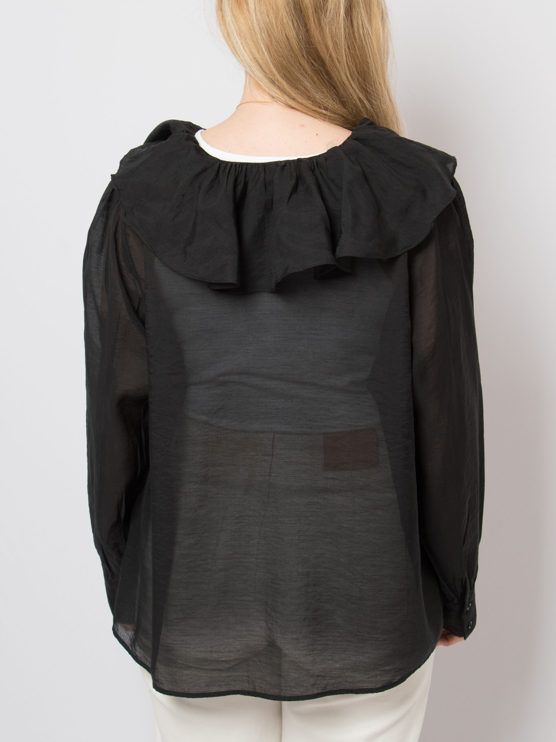 90s Ruffle Collar Shirt 90s Ruffle Collar Shirt - Image 4