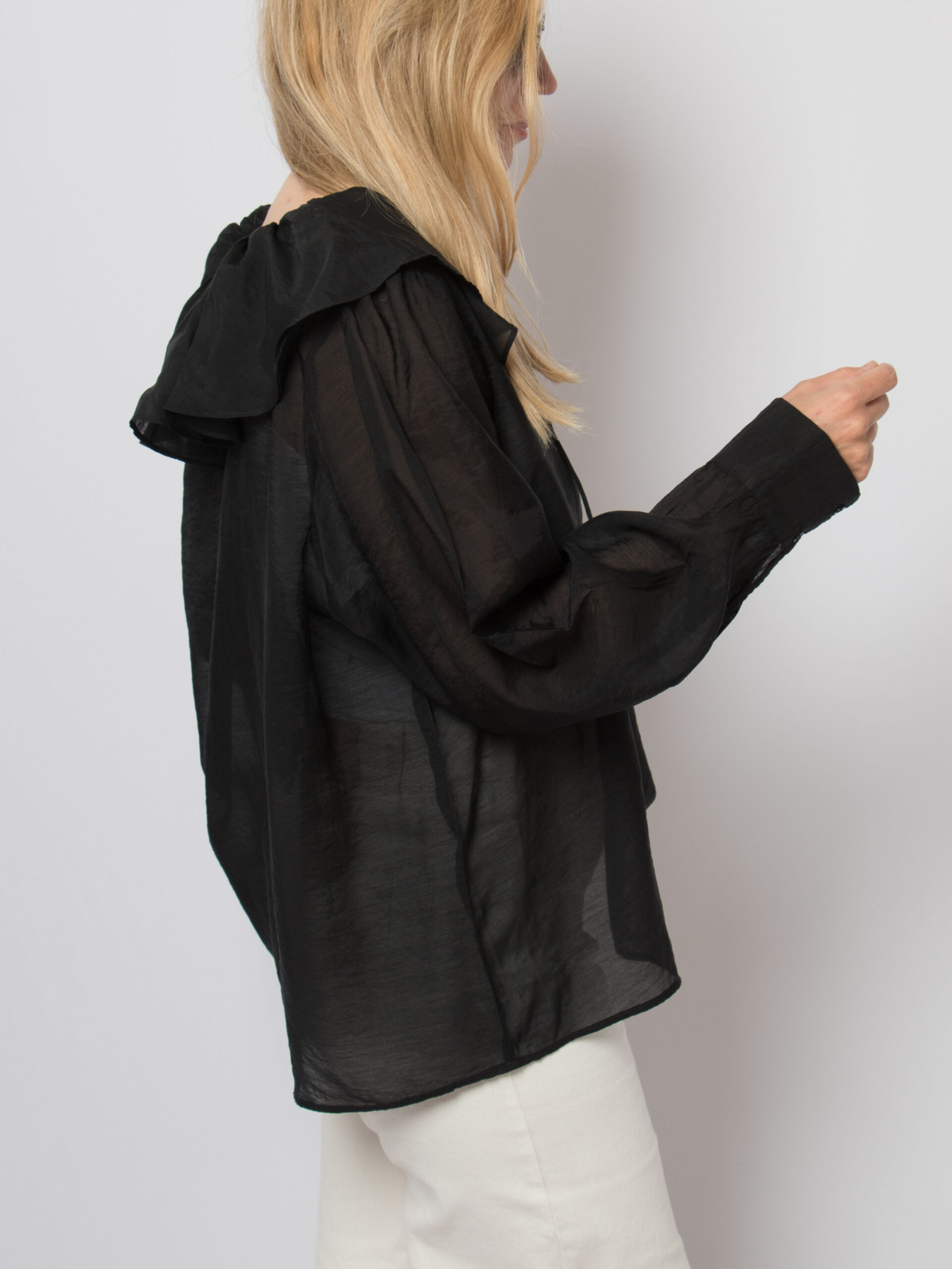 90s Ruffle Collar Shirt 90s Ruffle Collar Shirt - Image 5