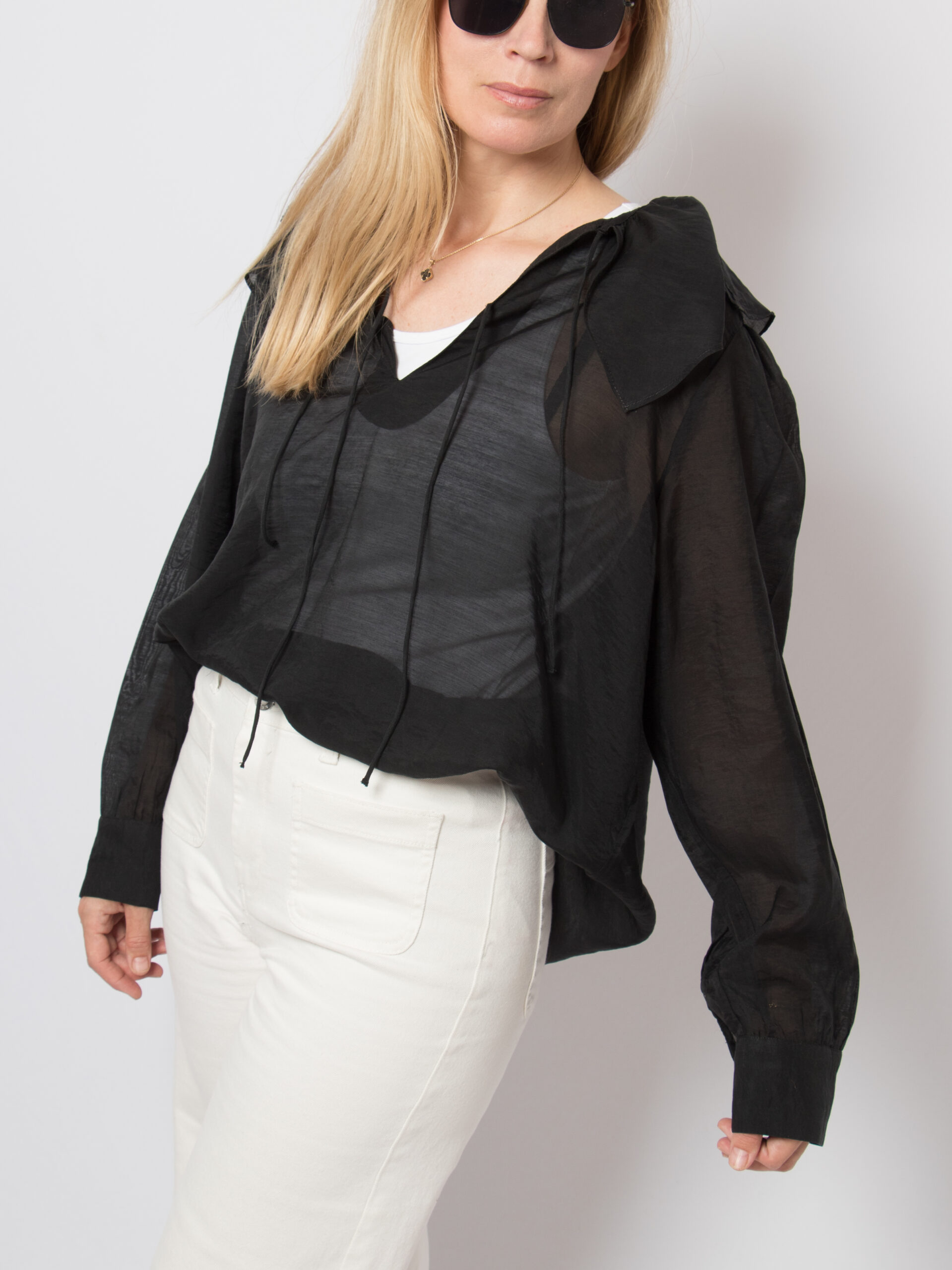 90s Ruffle Collar Shirt 90s Ruffle Collar Shirt - Image 7