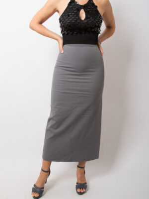 Max Co Long Skirt Cotton Straight