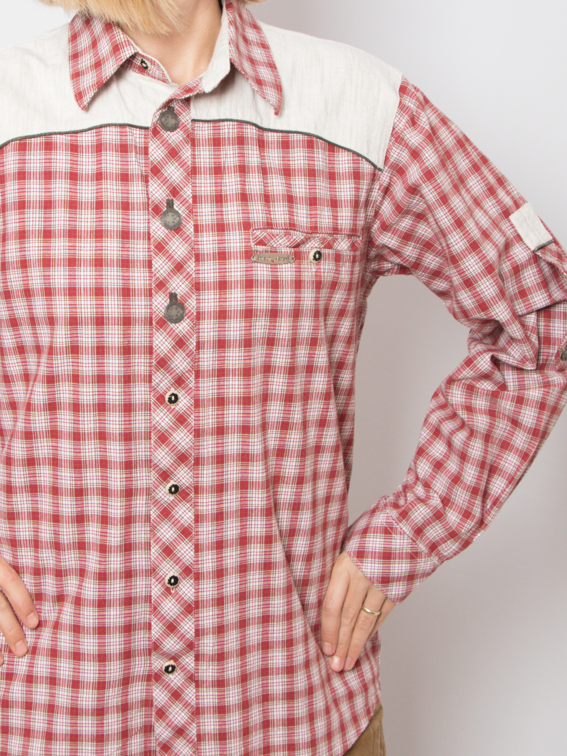 Vintage Red Plaid Shirt Vintage Red Plaid Shirt - Image 7