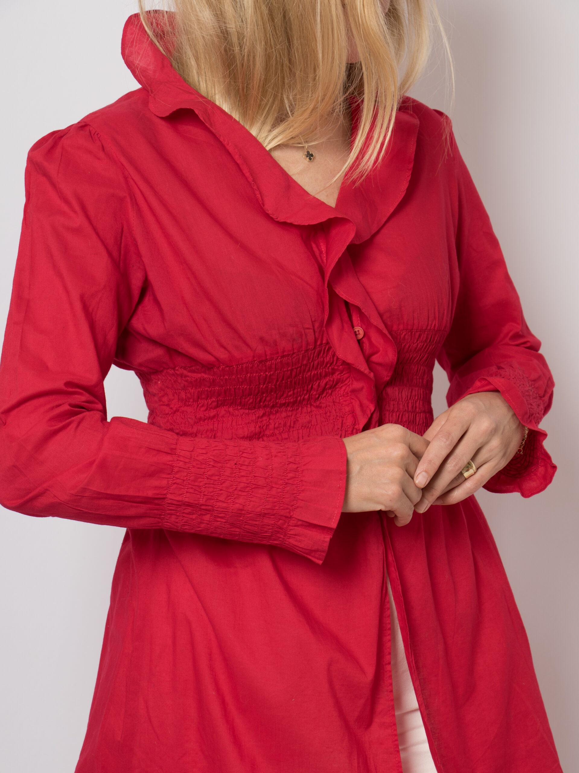 Vintage Ruffled Asymmetric Blouse Vintage Ruffled Asymmetric Blouse - Image 7