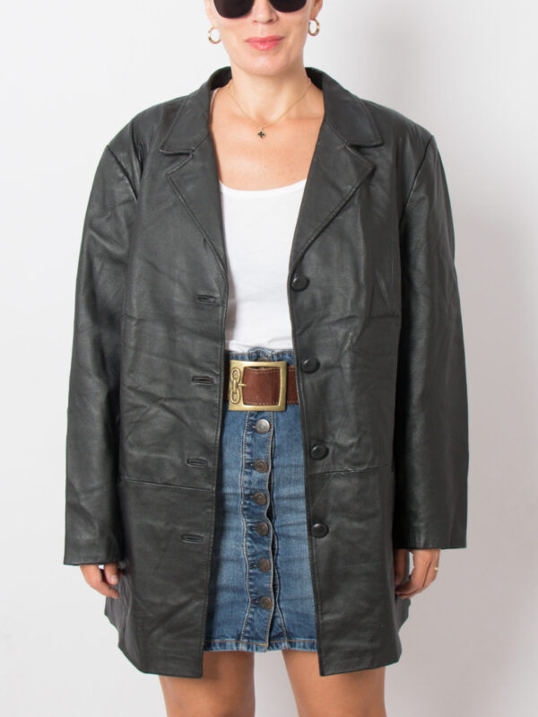 TIMELESS 90s Oversized Leather Jacket - Image 2