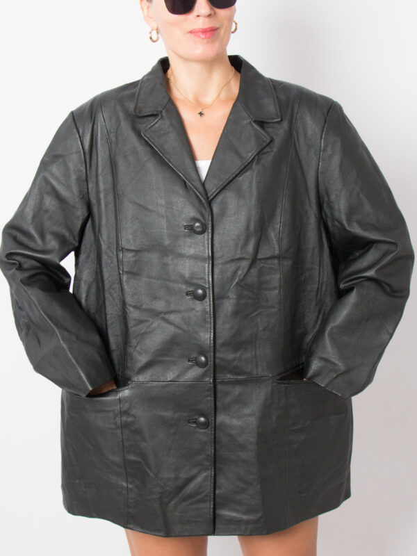 TIMELESS 90s Oversized Leather Jacket - Image 5