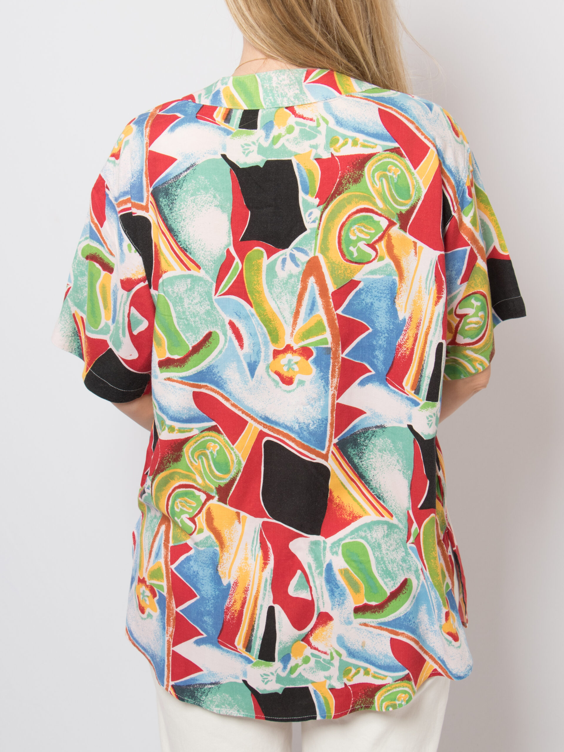90s Abstract Oversized Buttoned Shirt 90s Abstract Oversized Buttoned Shirt - Image 5