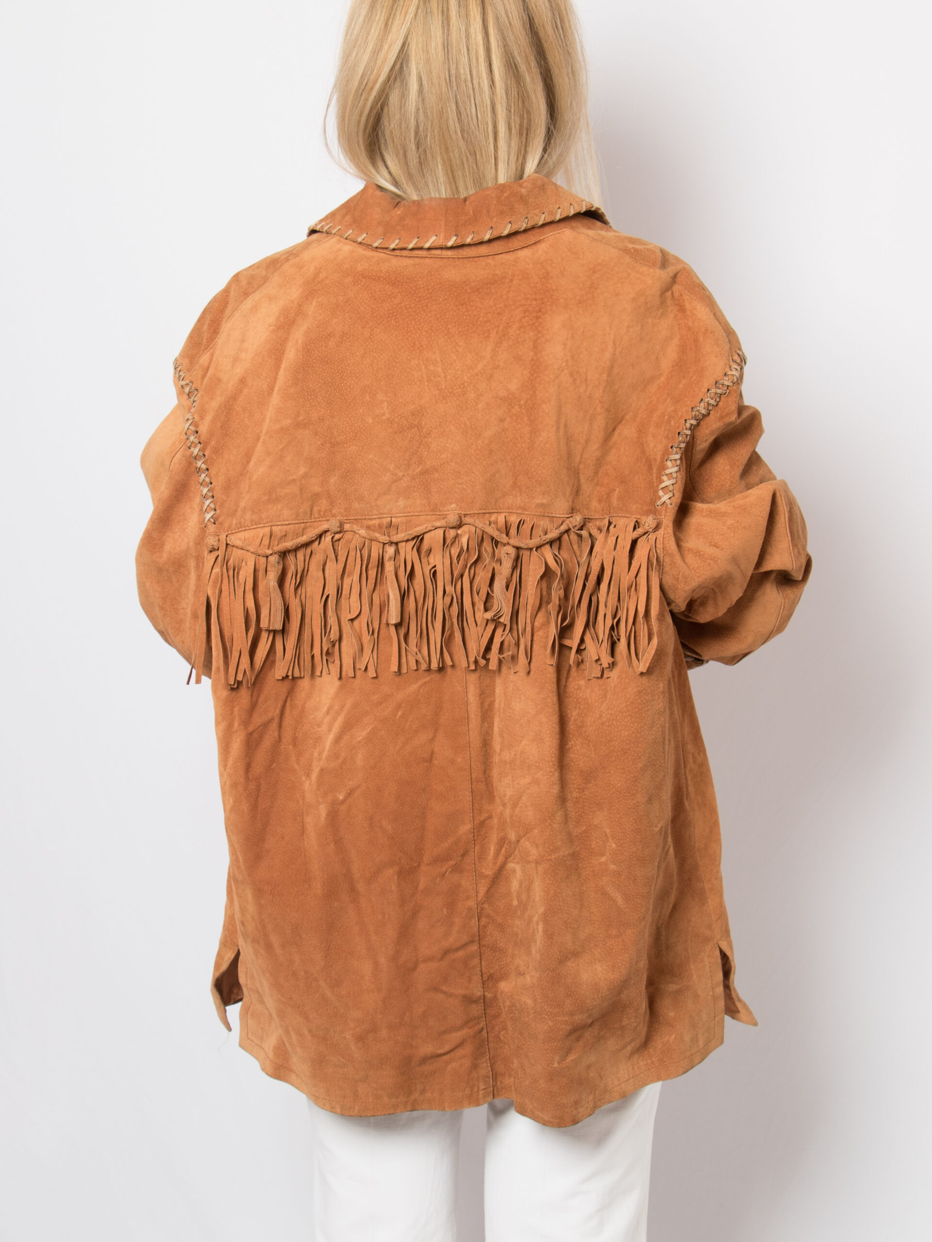 Rustic Vintage Fringed Suede Jacket Rustic Vintage Fringed Suede Jacket - Image 6