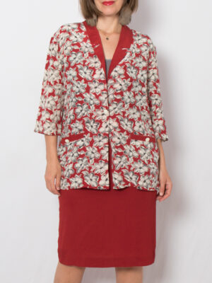 Vintage Silk Two Piece Set by Donna Enrica