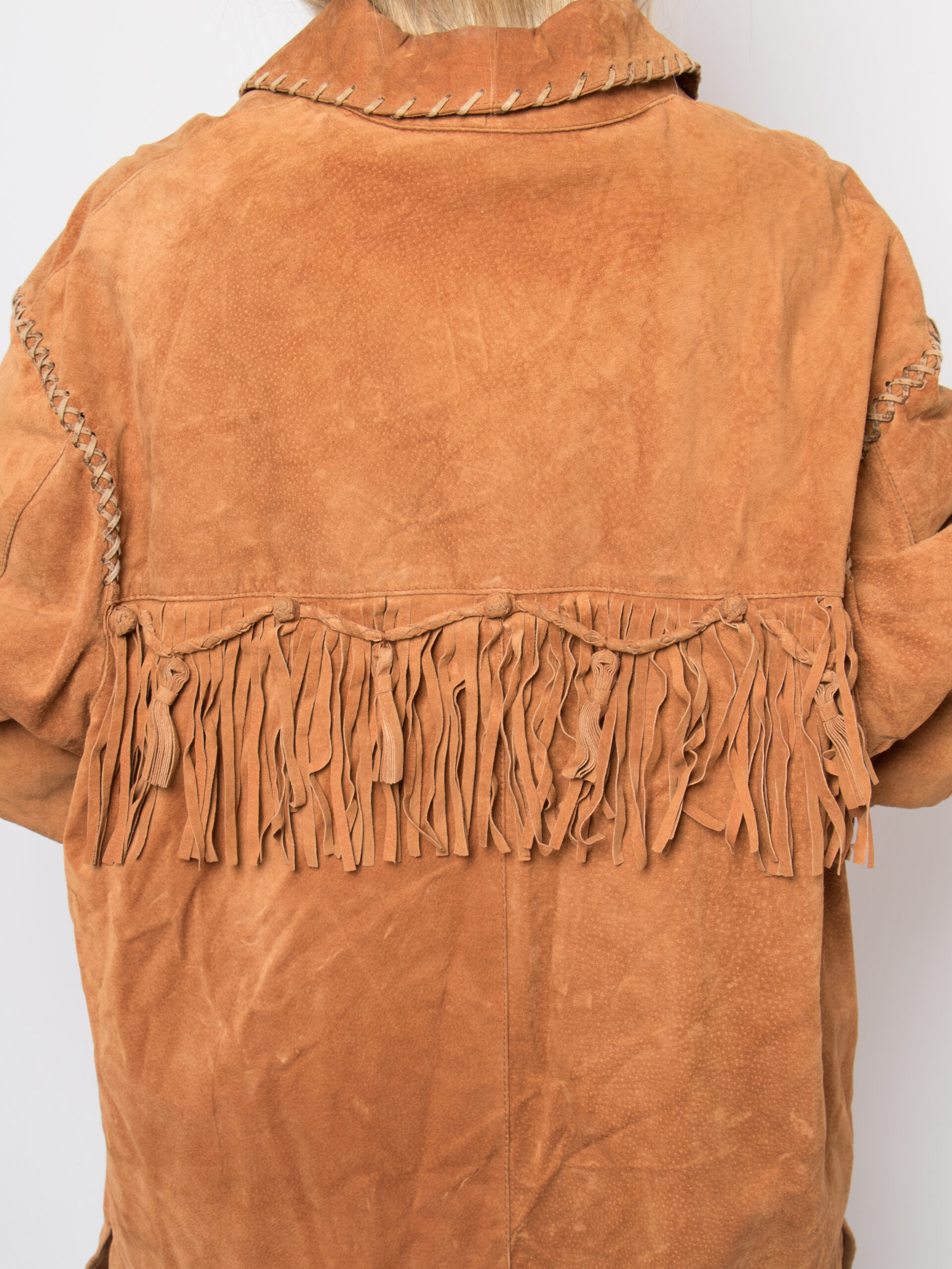 Rustic Vintage Fringed Suede Jacket Rustic Vintage Fringed Suede Jacket - Image 11