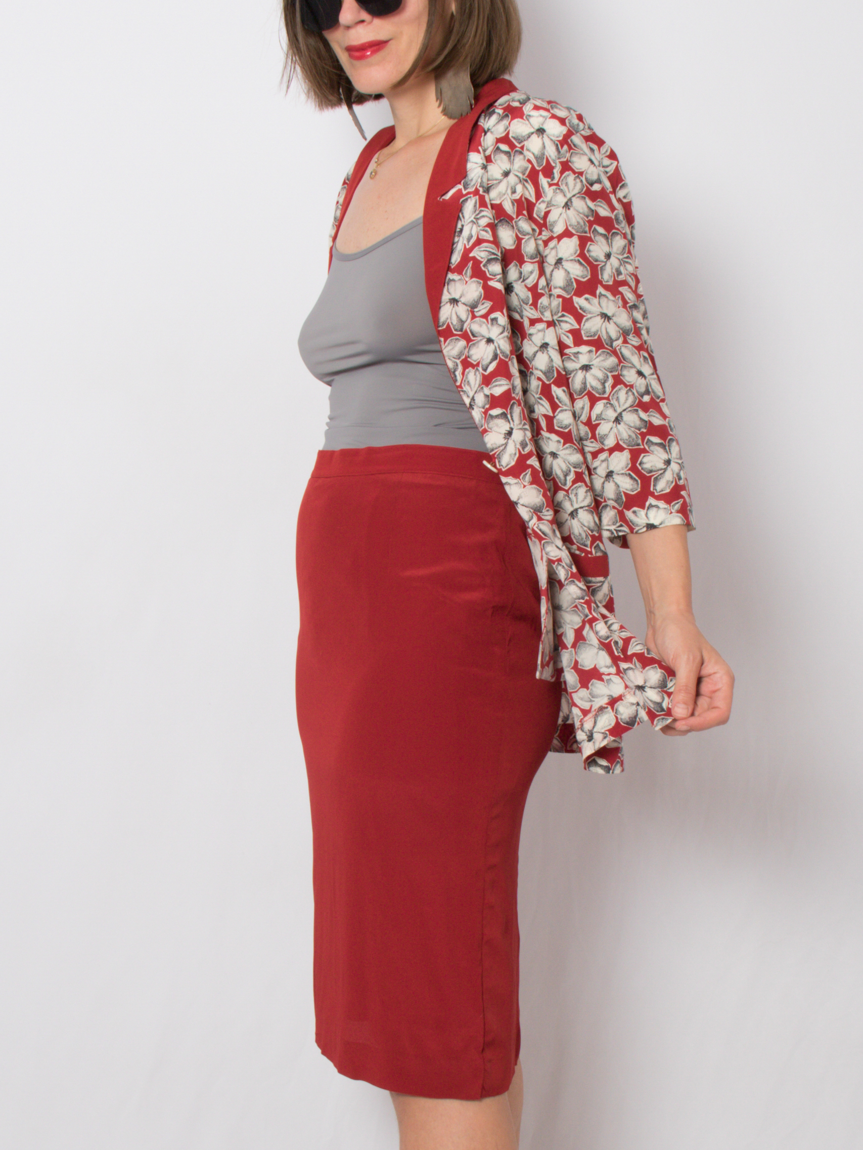 Vintage Silk Skirt Set by Donna Enrica Vintage Silk Skirt Set by Donna Enrica - Image 3