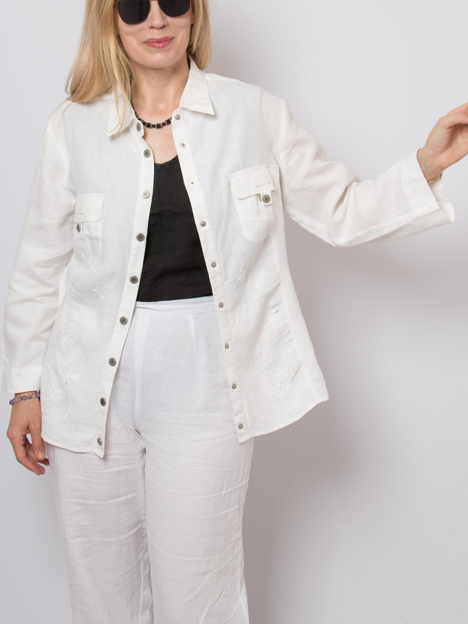 WEEKEND MAX MARA White Linen Shirt WEEKEND MAX MARA White Linen Shirt - Image 3