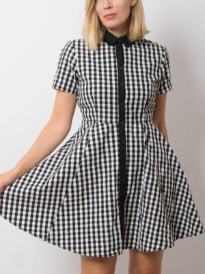 Mini Pleated Plaid Dress