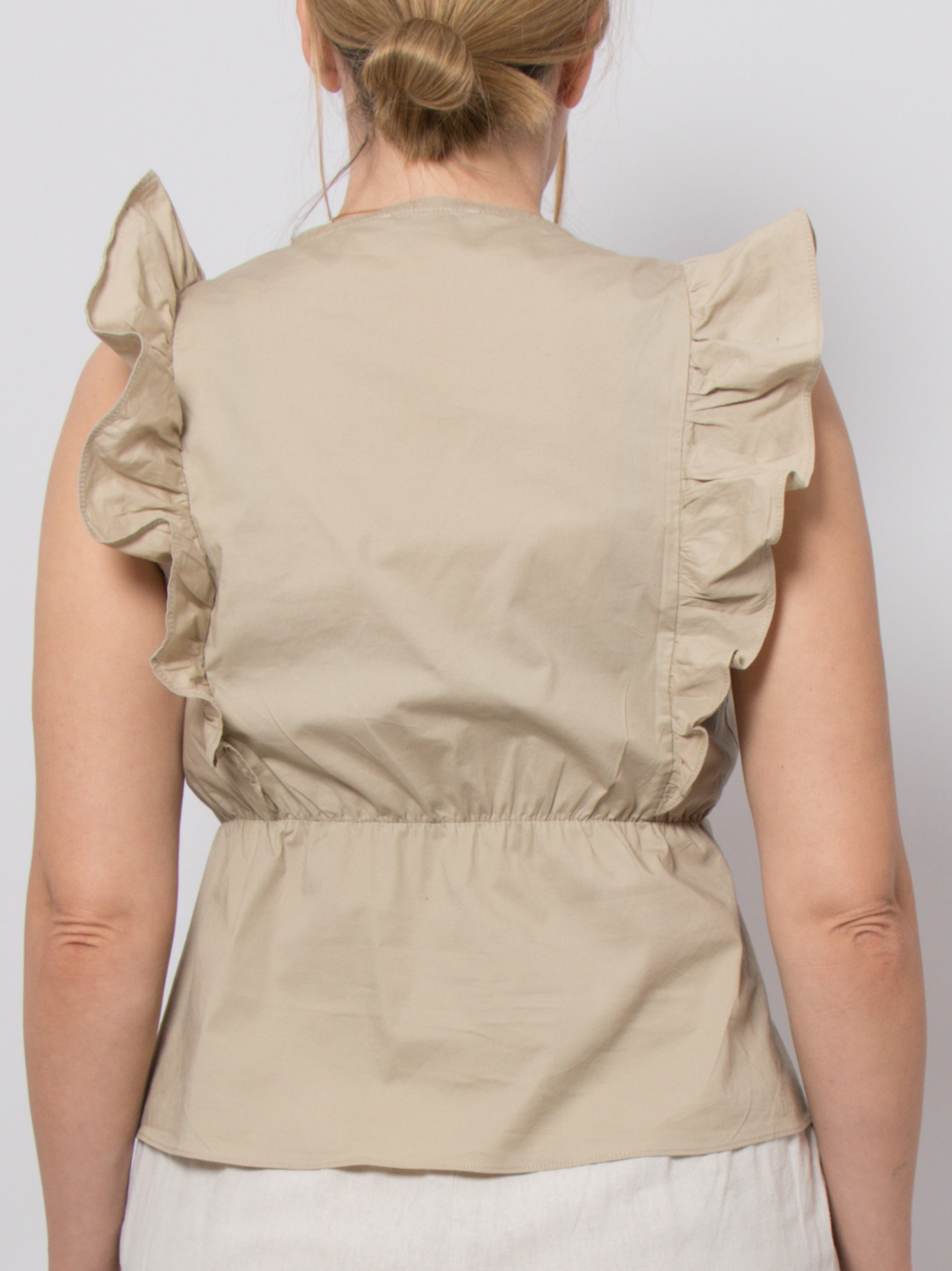 Vintage Ruffle Trim Peplum Blouse Vintage Ruffle Trim Peplum Blouse - Image 3
