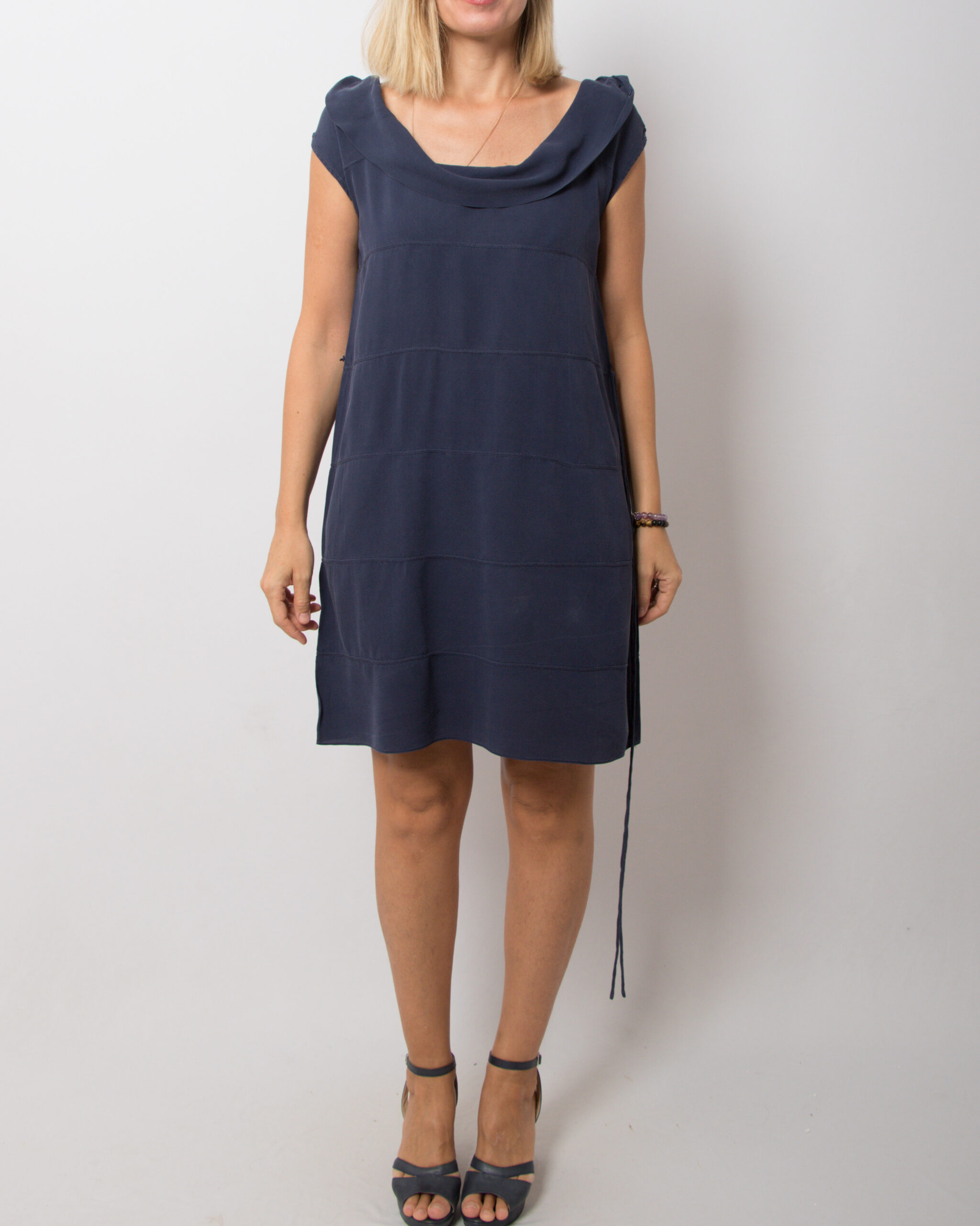Vintage Blue Silk Mini Dress by Sita Murt Vintage Blue Silk Mini Dress by Sita Murt - Image 2