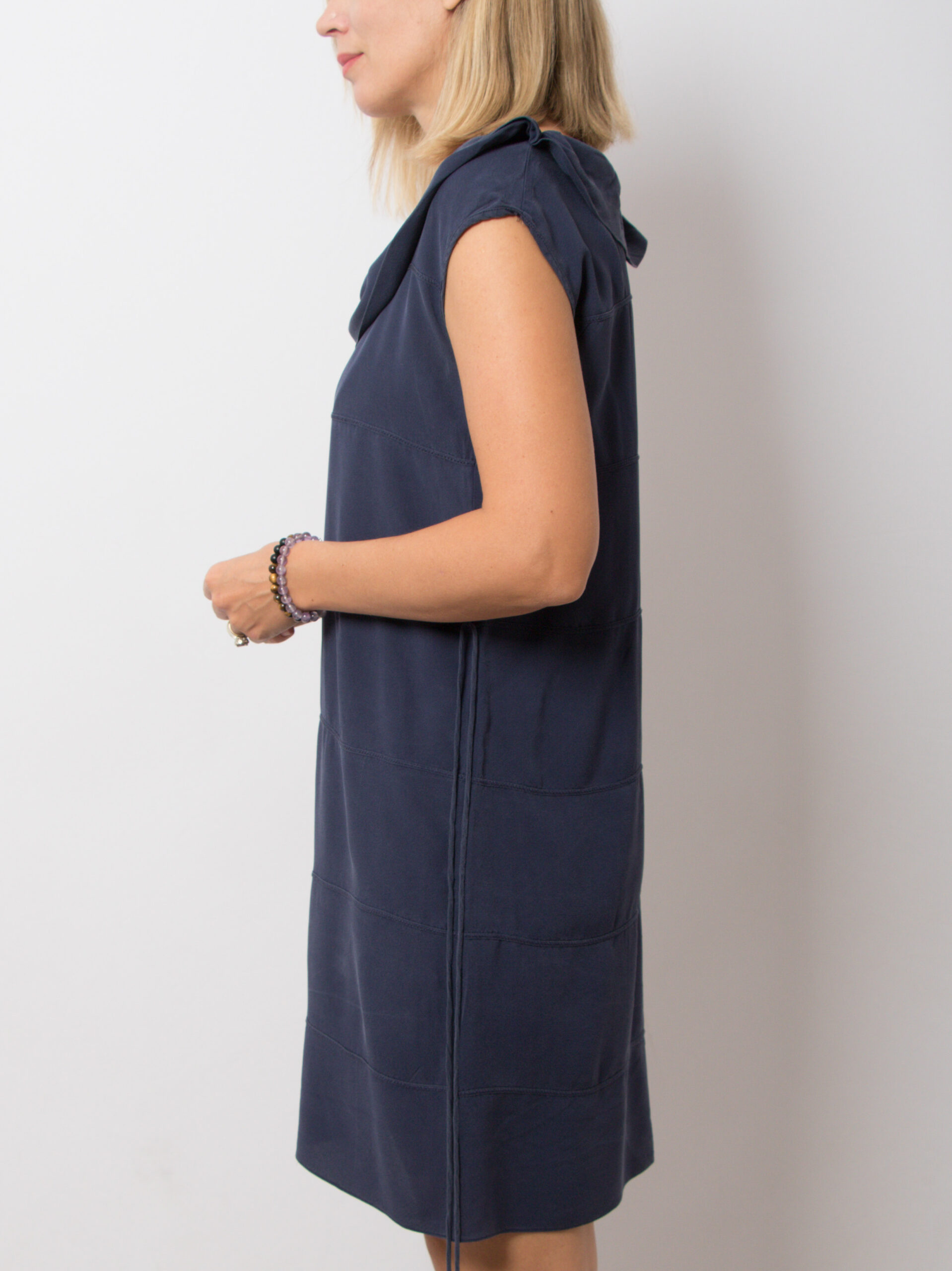 Vintage Blue Silk Mini Dress by Sita Murt Vintage Blue Silk Mini Dress by Sita Murt - Image 4