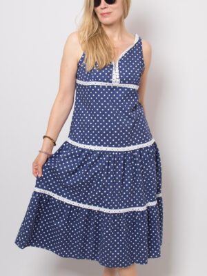 Vintage Polka Dot Tiered Dress