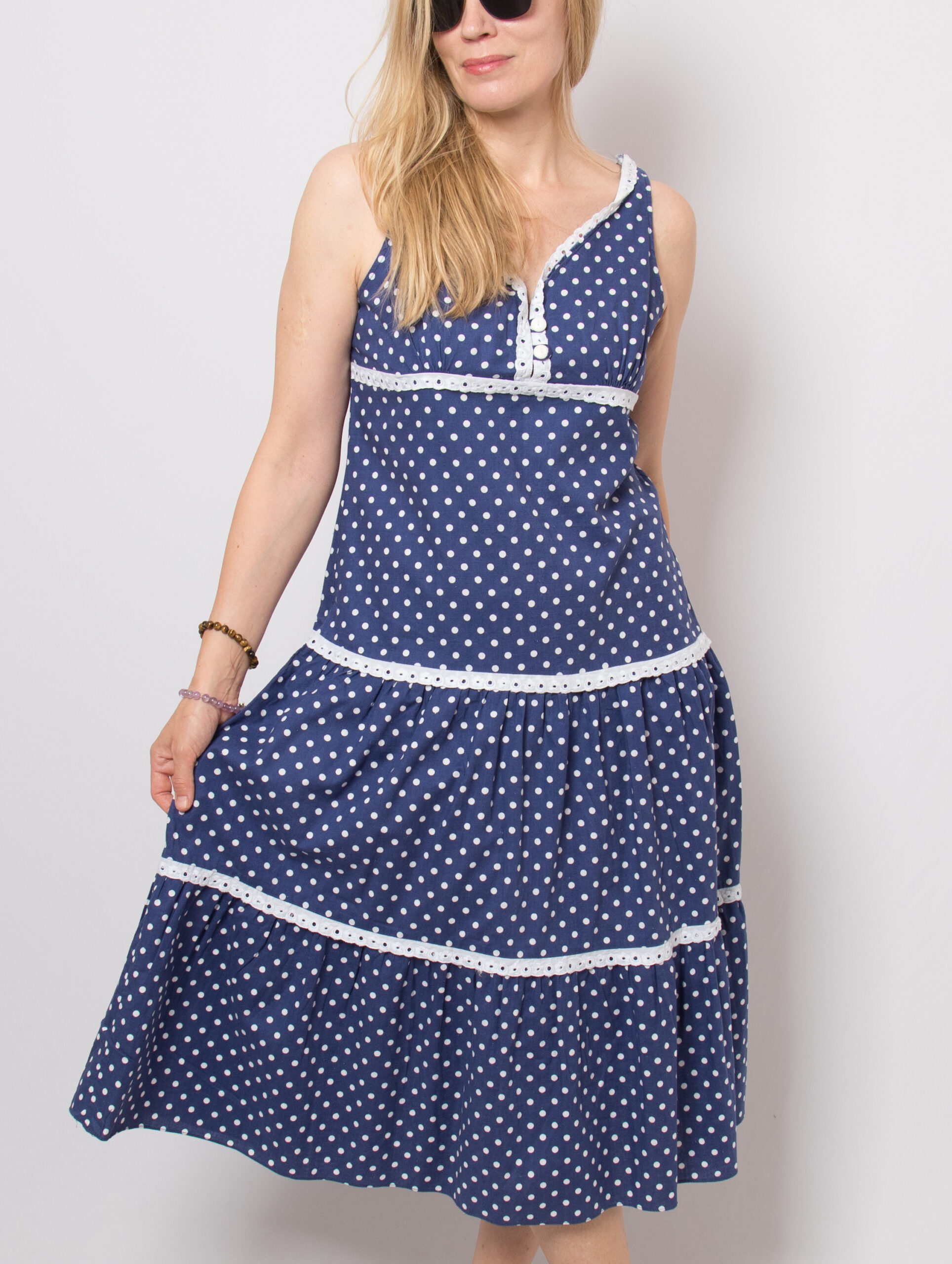 Vintage Polka Dot Tiered Dress Vintage Polka Dot Tiered Dress