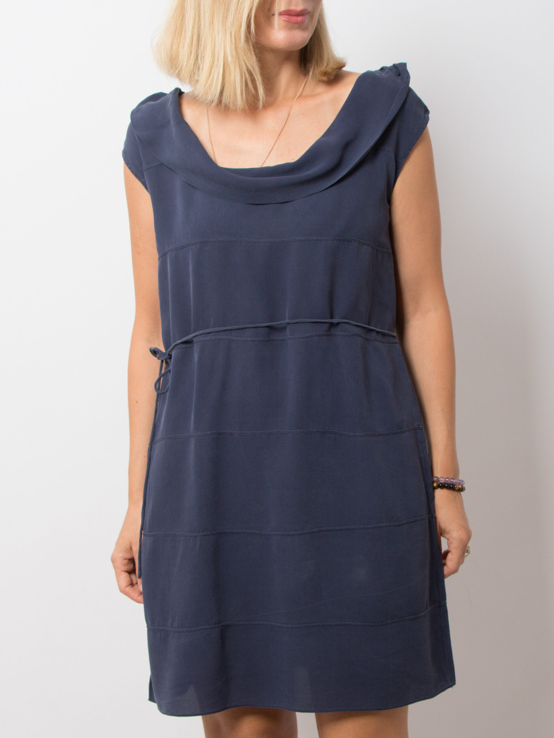 Vintage Blue Silk Mini Dress by Sita Murt Vintage Blue Silk Mini Dress by Sita Murt