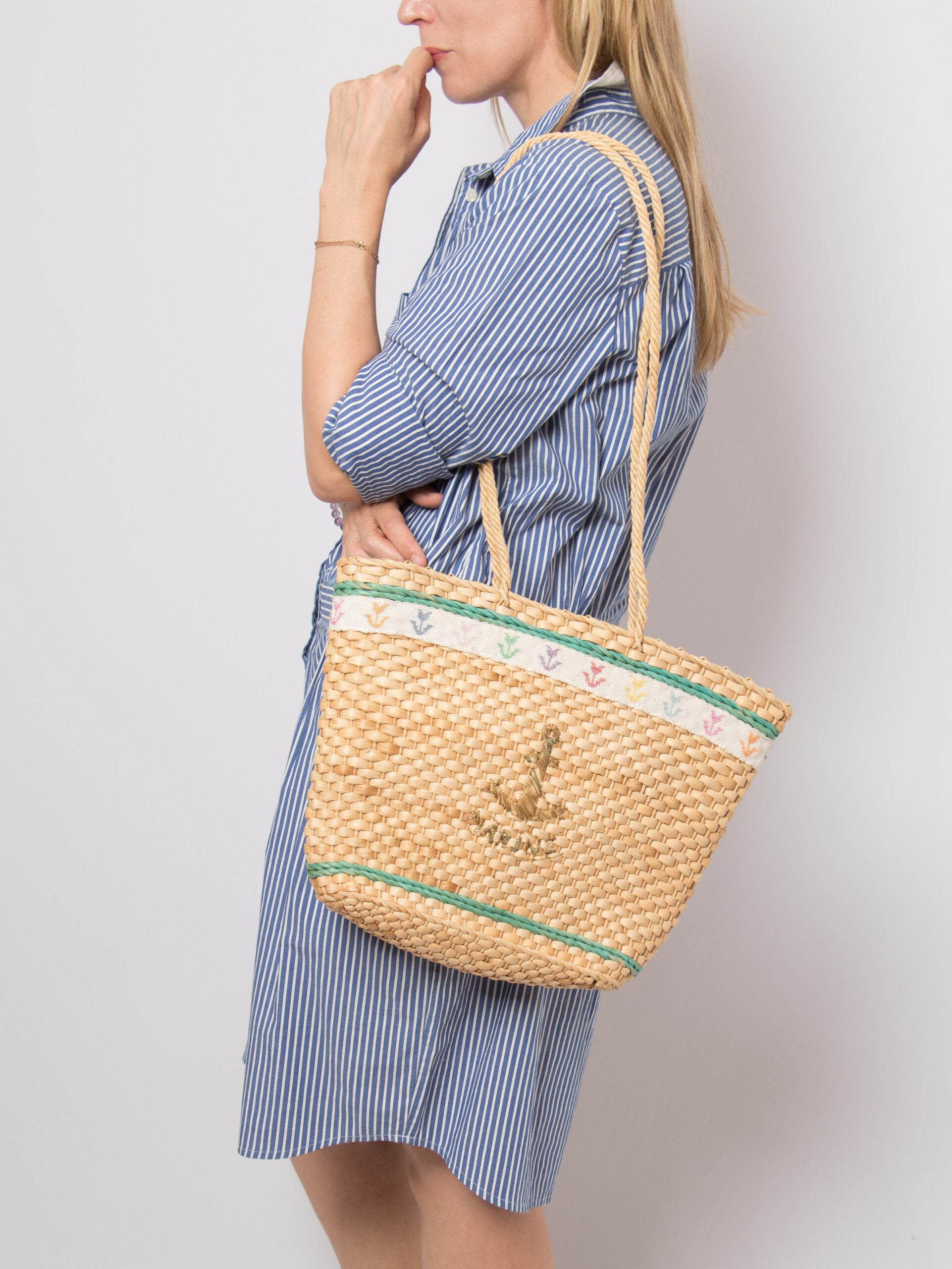Vintage Woven Straw Tote Bag Vintage Woven Straw Tote Bag