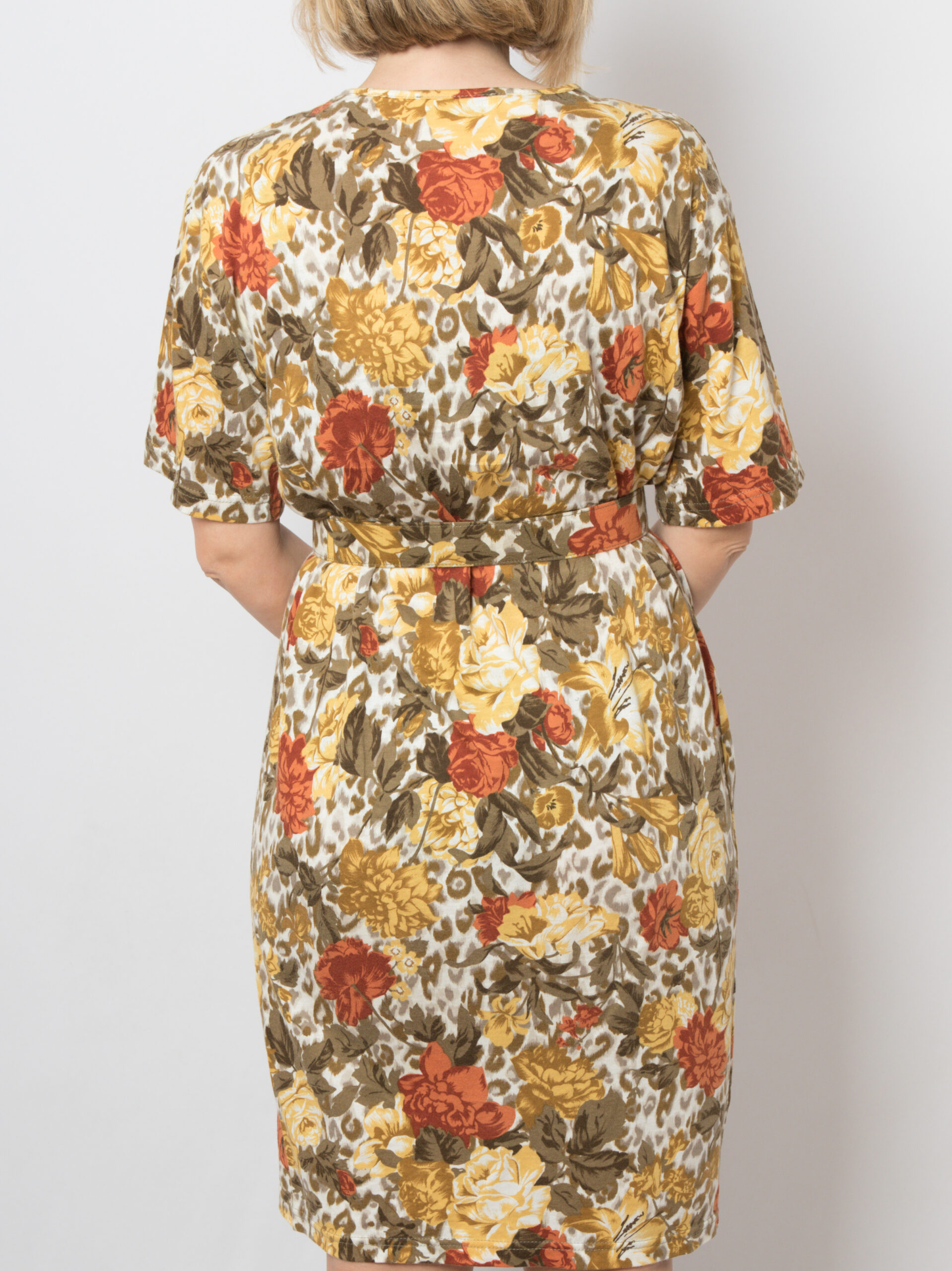 Vintage Rose Print Belted Dress Vintage Rose Print Belted Dress - Image 2