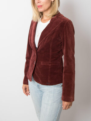 Vintage Rust Corduroy Blazer Women