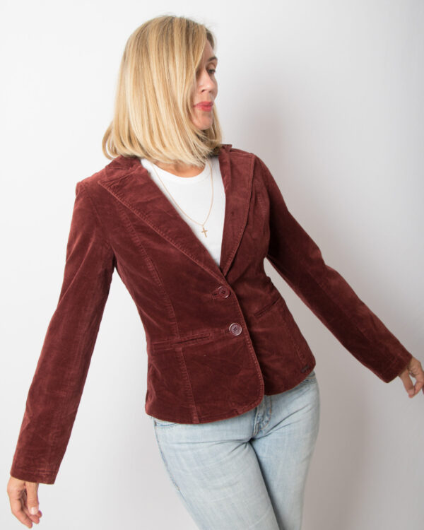 Vintage Rust Corduroy Blazer Women - Image 5