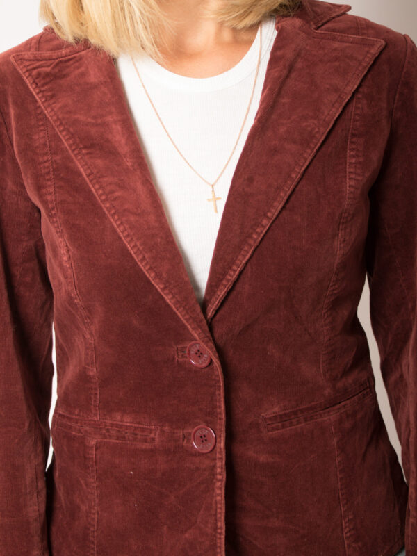 Vintage Rust Corduroy Blazer Women - Image 6