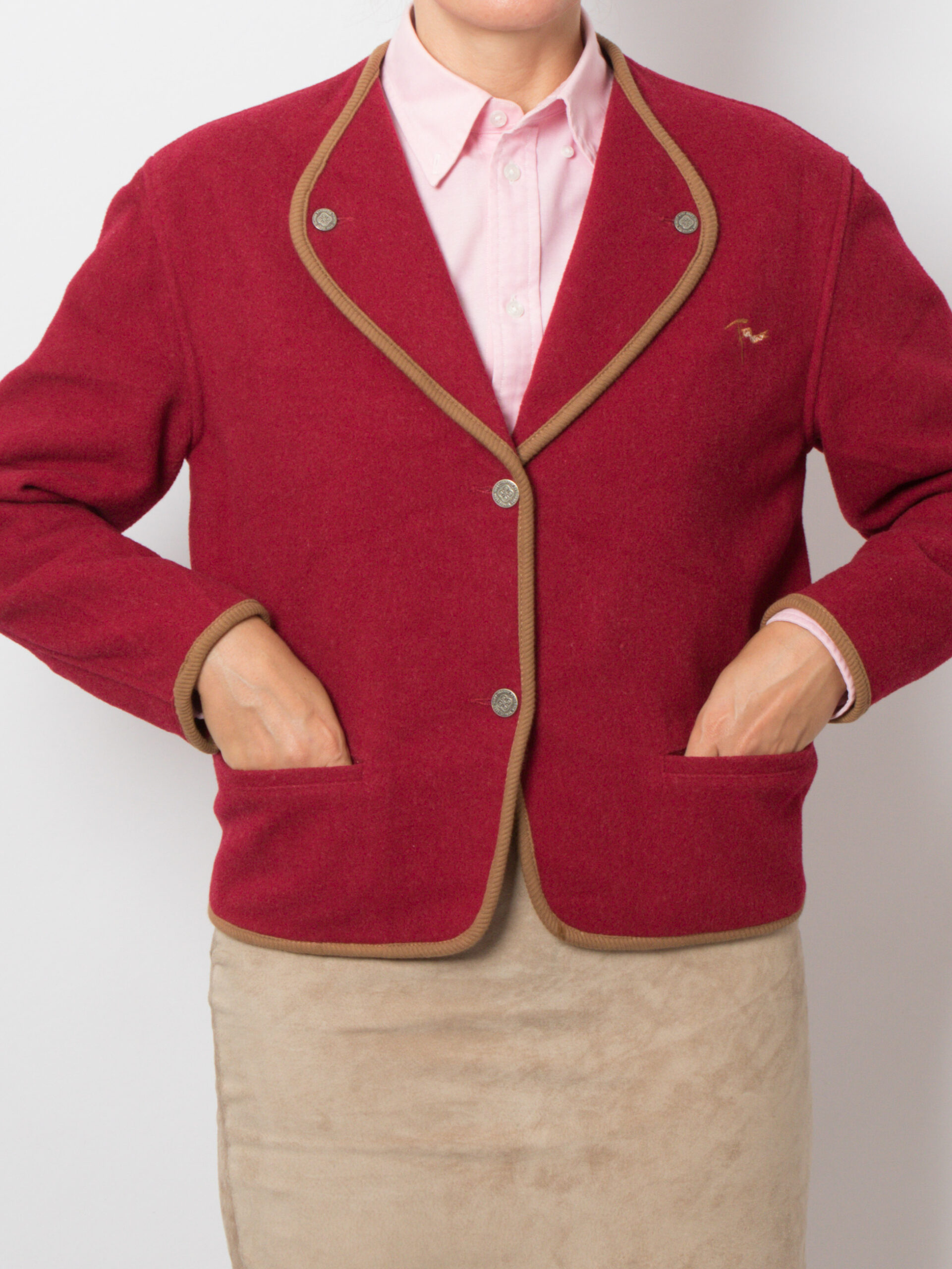 Vintage Boiled Wool Blazer Vintage Boiled Wool Blazer - Image 5