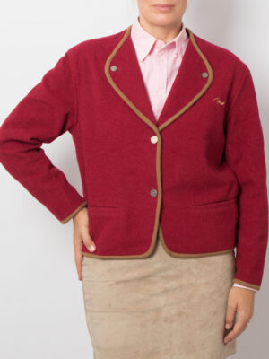Vintage Red Wool Felted Jacket