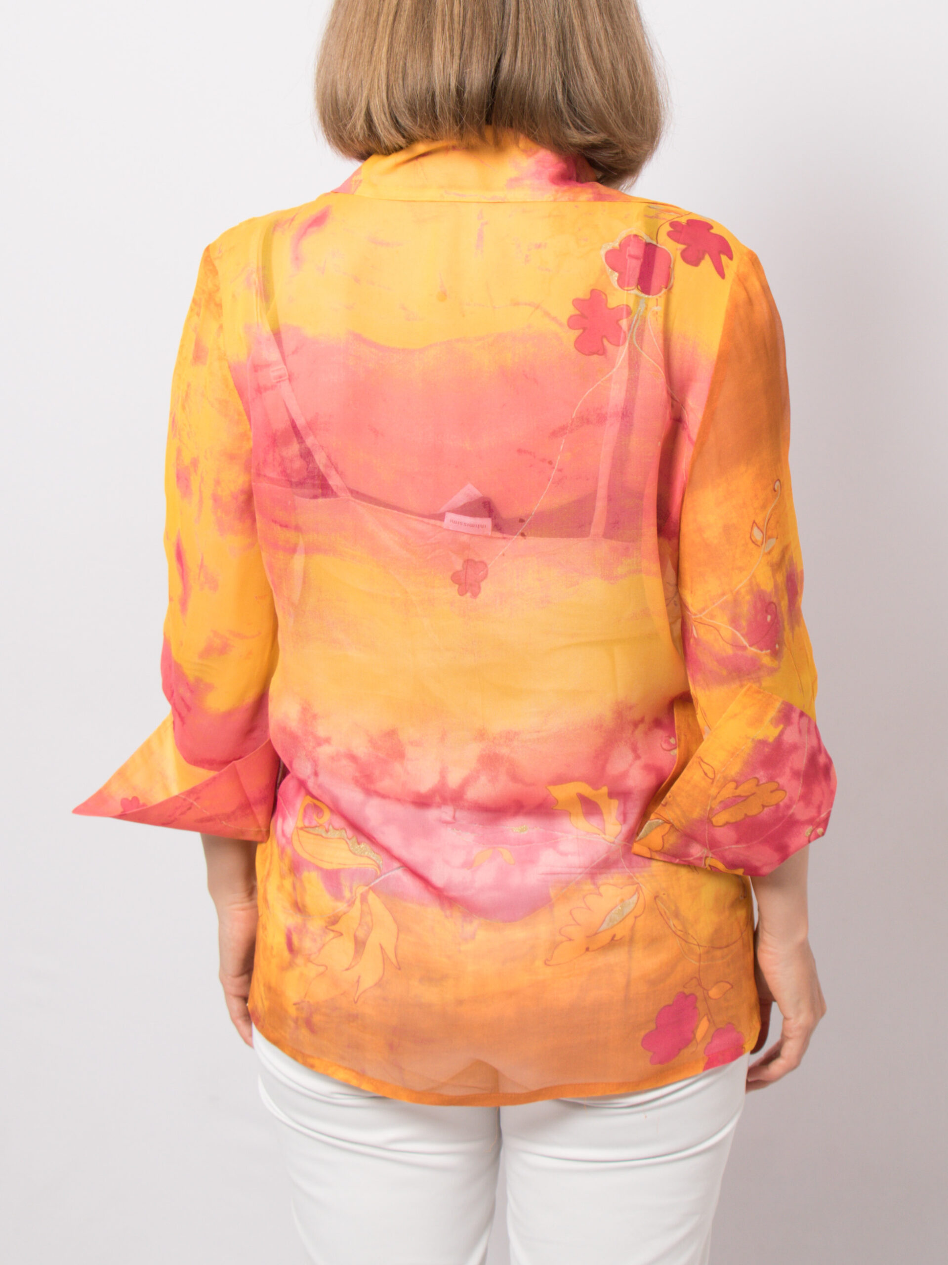 Vintage Sheer Silk Ombre Blouse Vintage Sheer Silk Ombre Blouse - Image 3