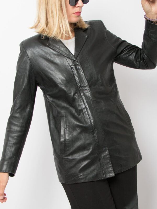 90s Leather Blazer by Privileg - Image 4