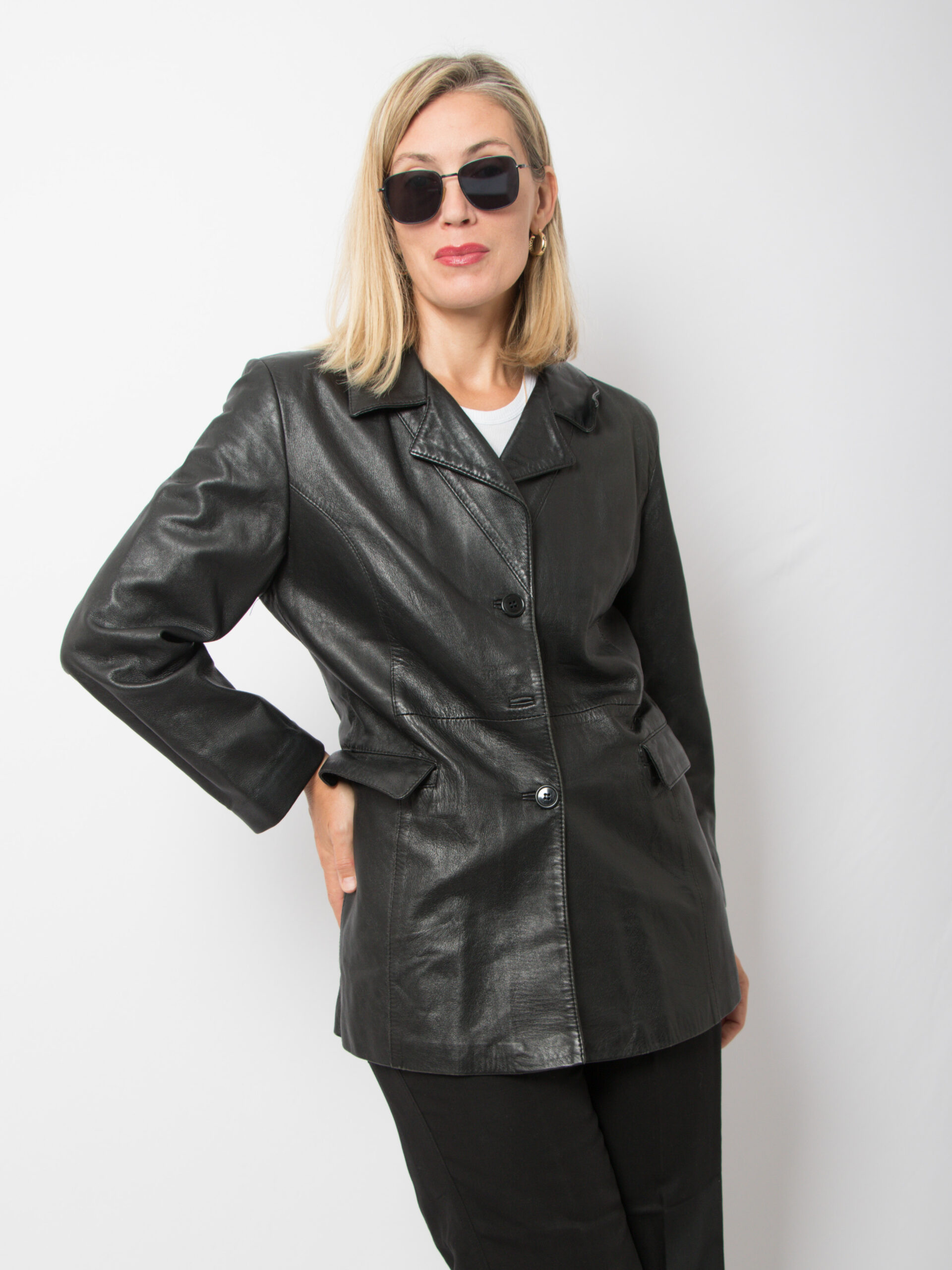 ICONIC Normcore 90s Leather Jacket ICONIC Normcore 90s Leather Jacket - Image 3