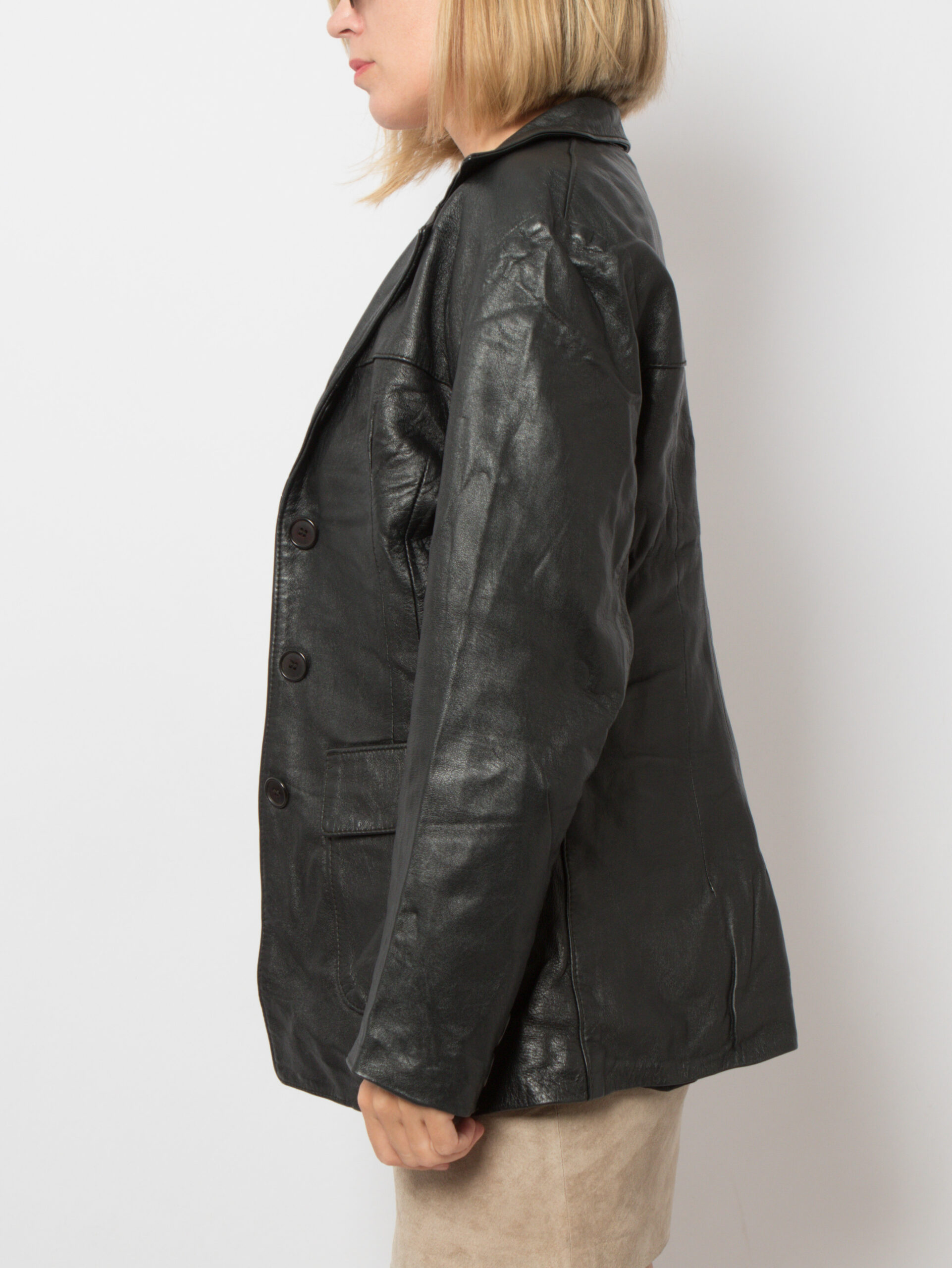 Y2K Black Leather Jacket Women Y2K Black Leather Jacket Women