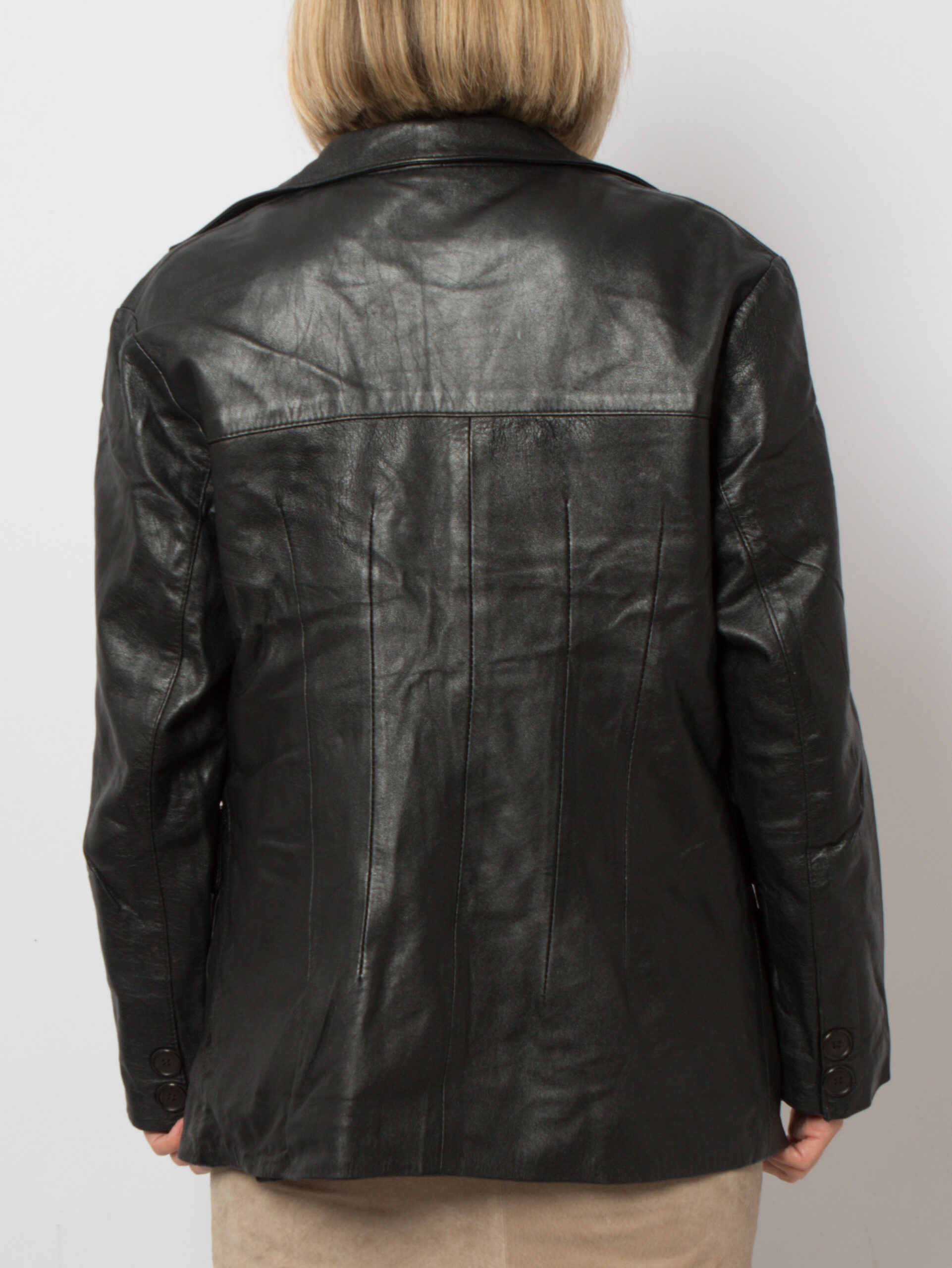 Y2K Black Leather Jacket Women Y2K Black Leather Jacket Women - Image 3