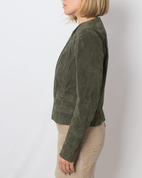 Y2K Green Suede Jacket Women - Image 2
