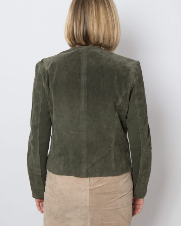 Y2K Green Suede Jacket Women - Image 3
