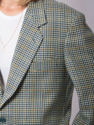 Vintage Green Plaid Blazer Oversize