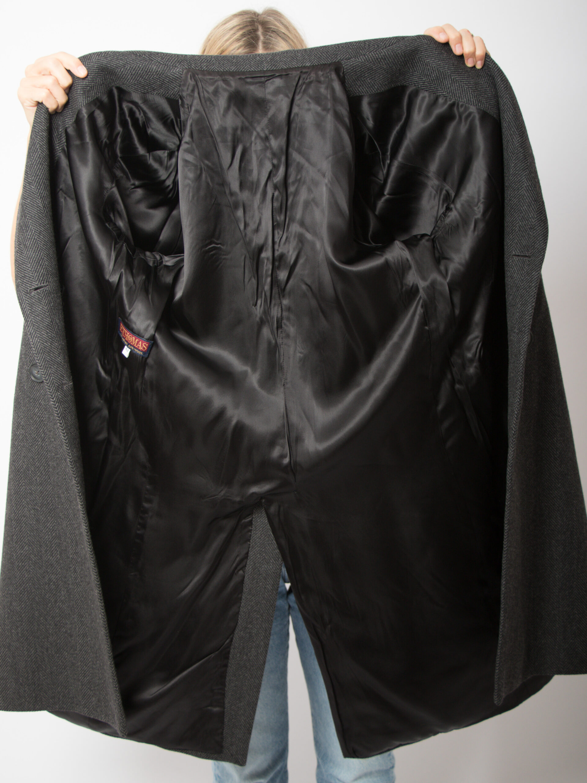 Vintage Herringbone Coat Mens by ETHOMAS Vintage Herringbone Coat Mens by ETHOMAS - Image 6