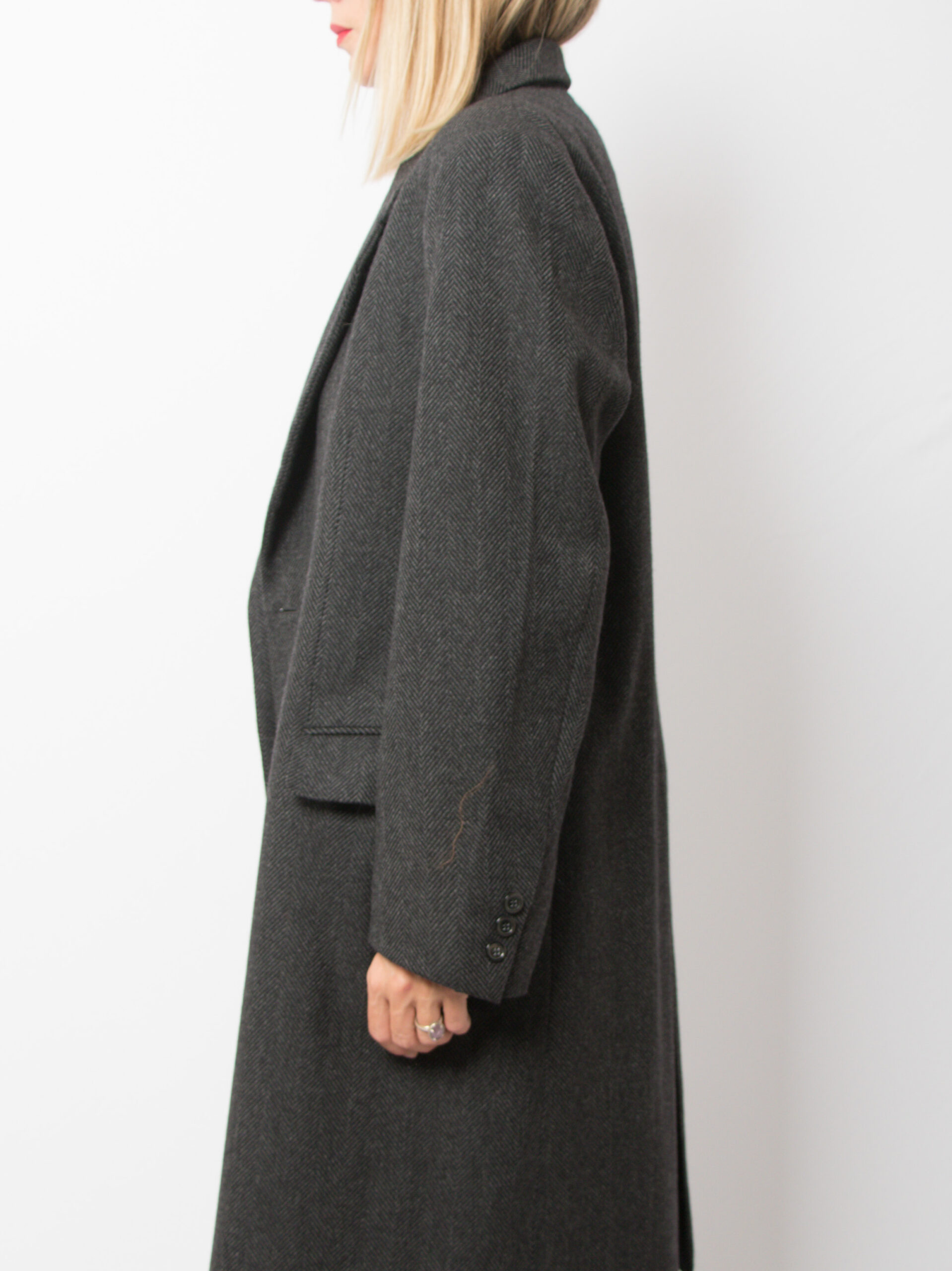 Vintage Herringbone Coat Mens by ETHOMAS Vintage Herringbone Coat Mens by ETHOMAS - Image 2