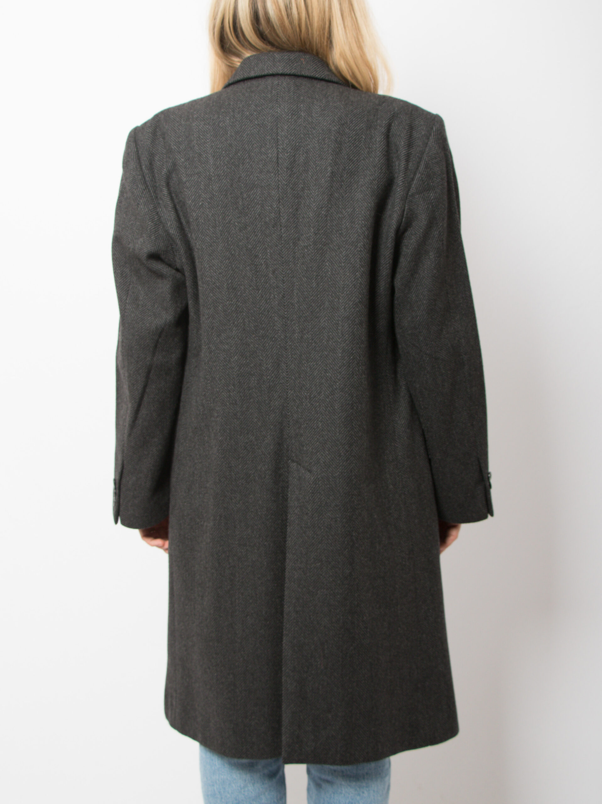 Vintage Herringbone Coat Mens by ETHOMAS Vintage Herringbone Coat Mens by ETHOMAS - Image 3